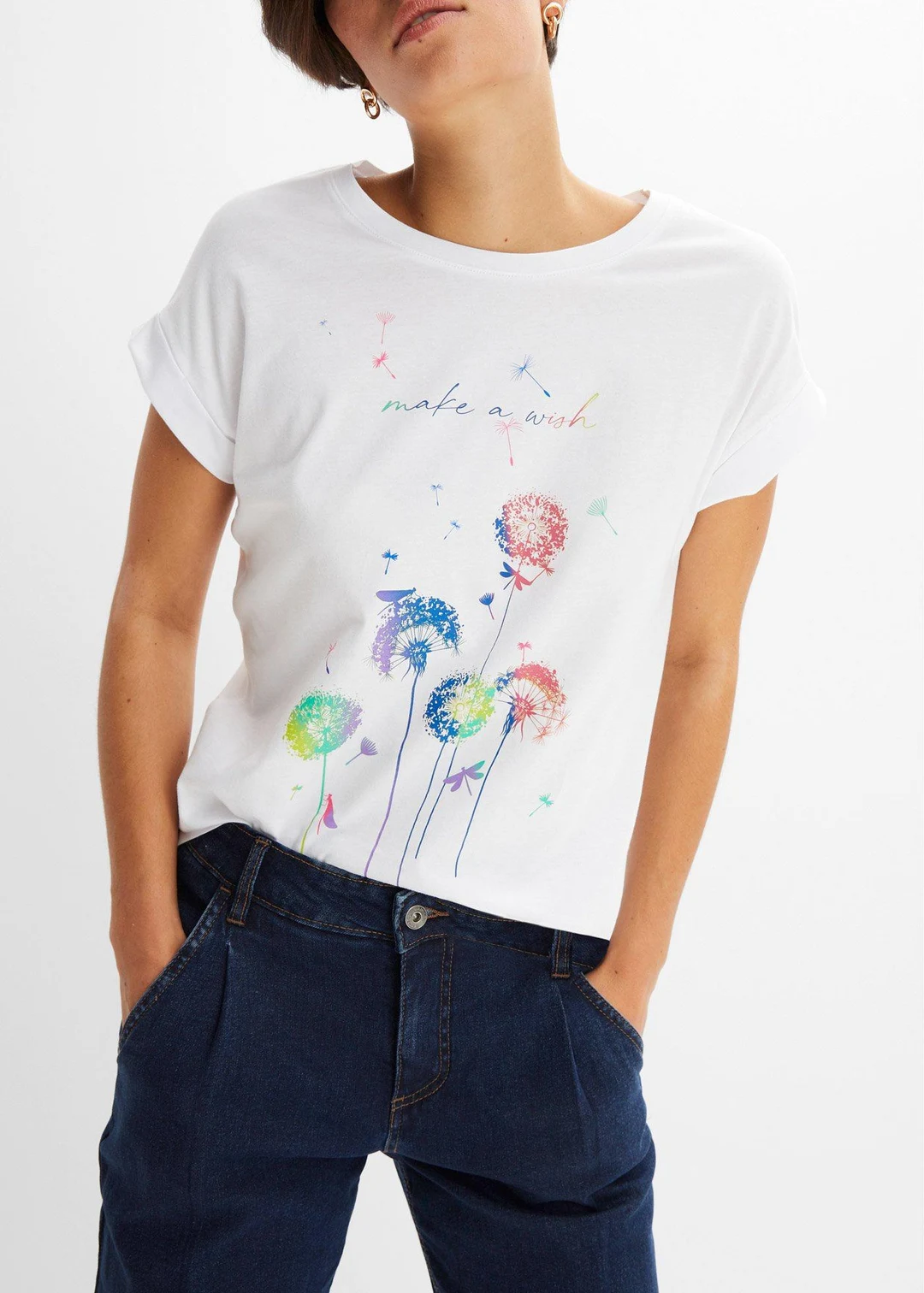 T-shirt avec fleurs de pissenlit