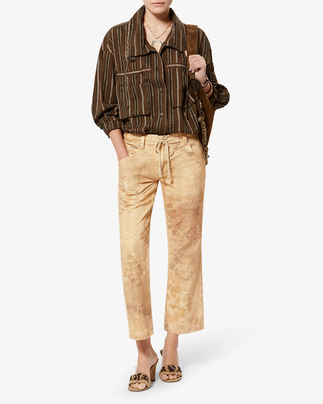 Pantalon Camila - Femme - Désert - Taille42 - Isabel Marant - Collection Été Femme - Nouvelle Collection Capsule La Riviera - 4
