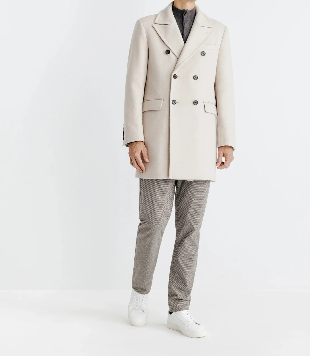 IZAC - Manteau croisé beige