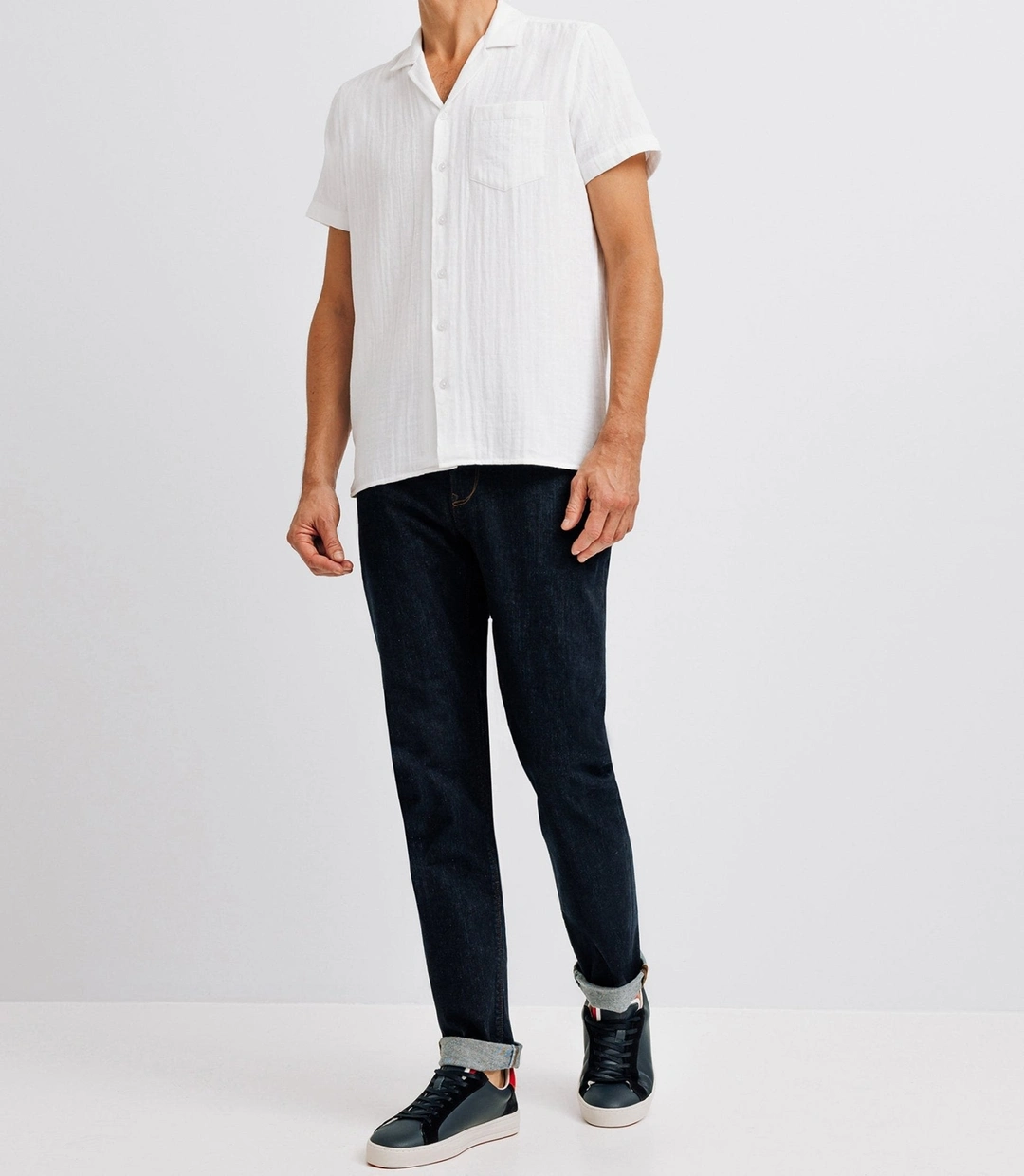 IZAC - Chemise casual coupe fit blanche