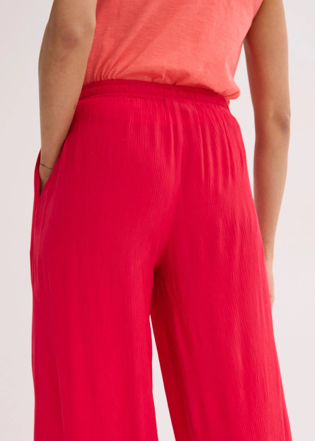 Pantalon large en viscose fine - 3
