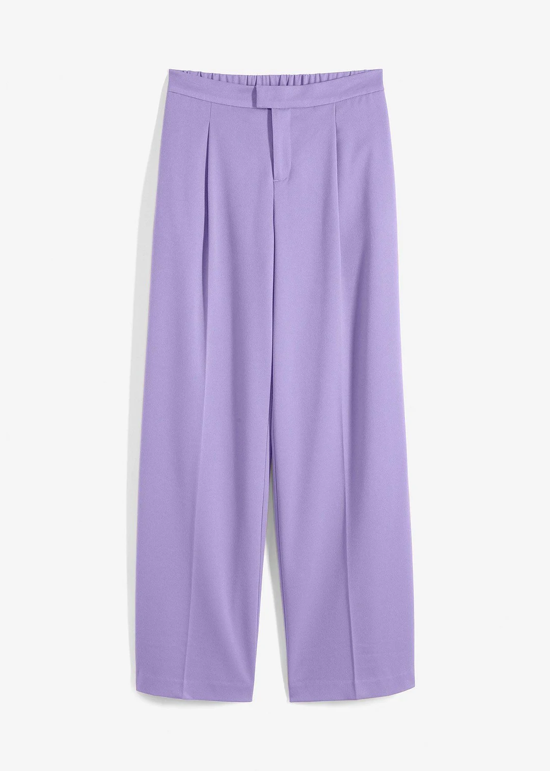 Pantalon à pinces et taille élastiquée