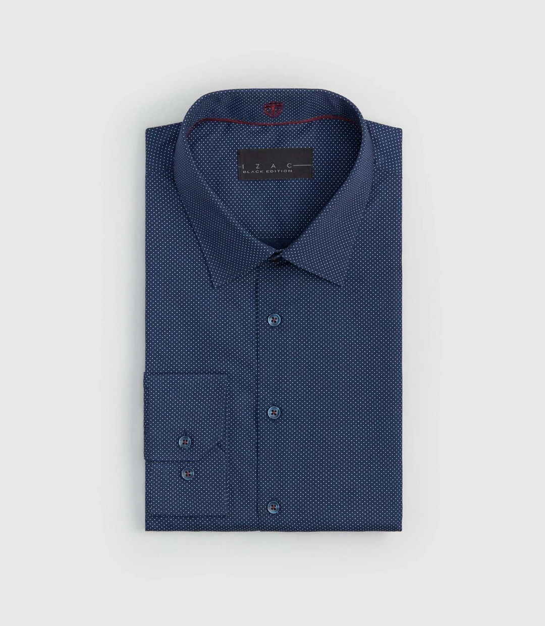 IZAC - Chemise en coton à imprimé marine ''Siecle''