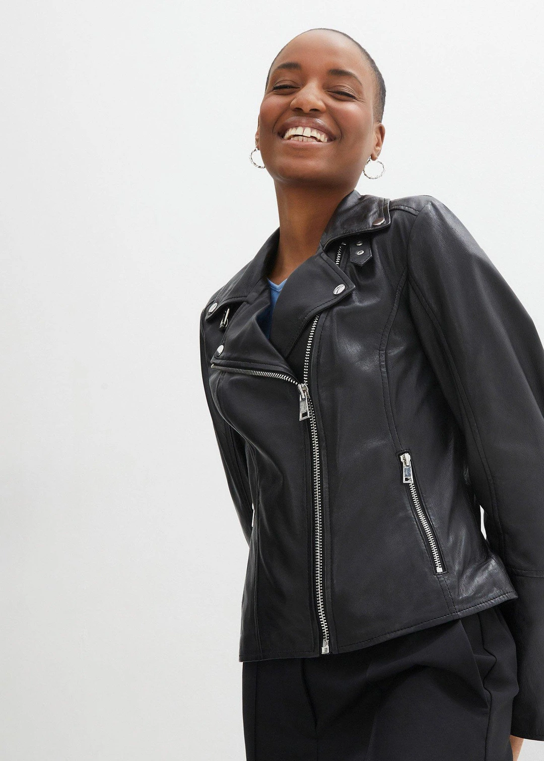 Veste biker en cuir nappa d’agneau - 3