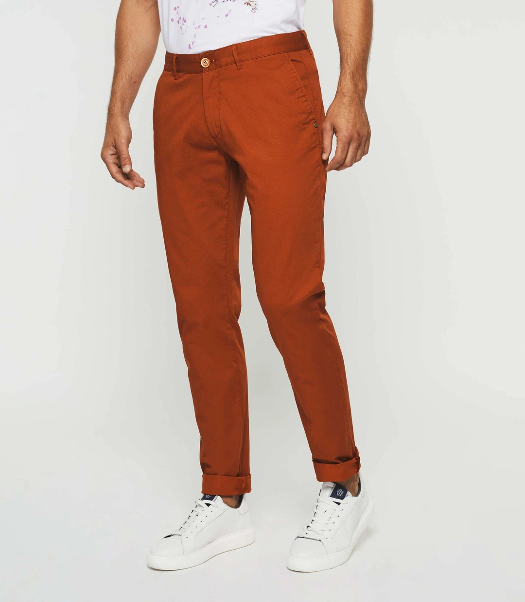 IZAC - Pantalon casual orange ''Perline''