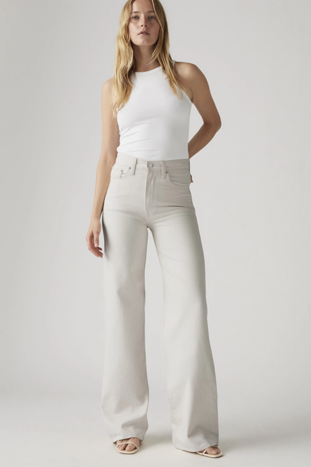 Levi's Pantalon Ribcage Wide Leg - Femme - Marron / Hot Fudge - 33X32