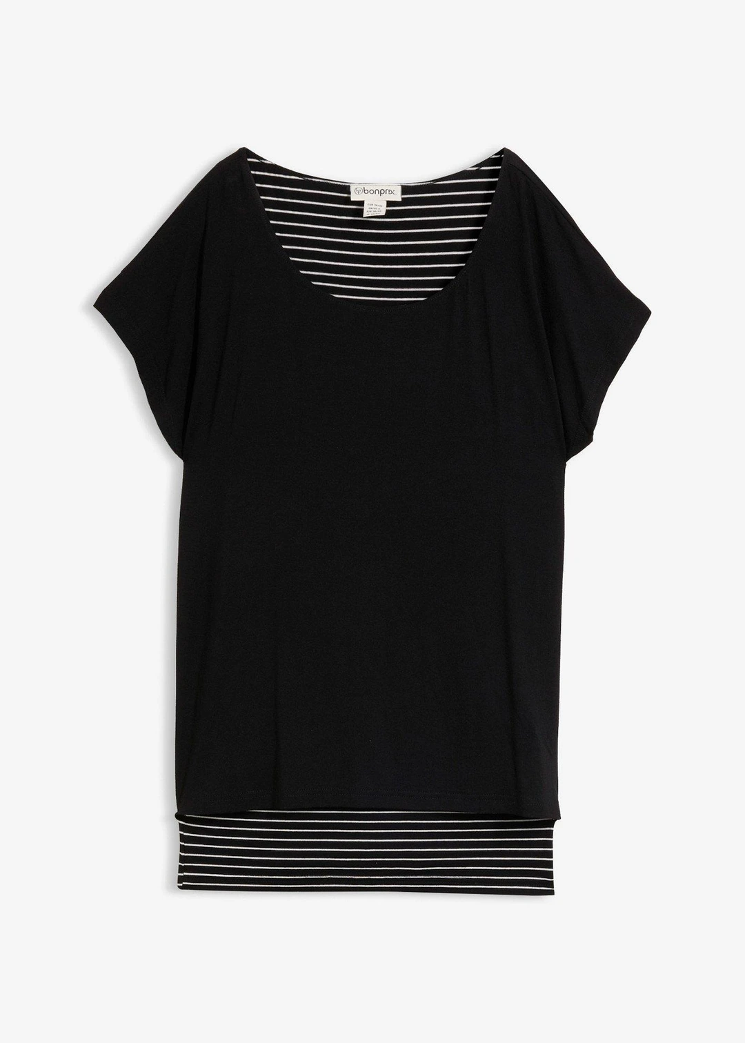 T-shirt long en viscose douce et extensible
