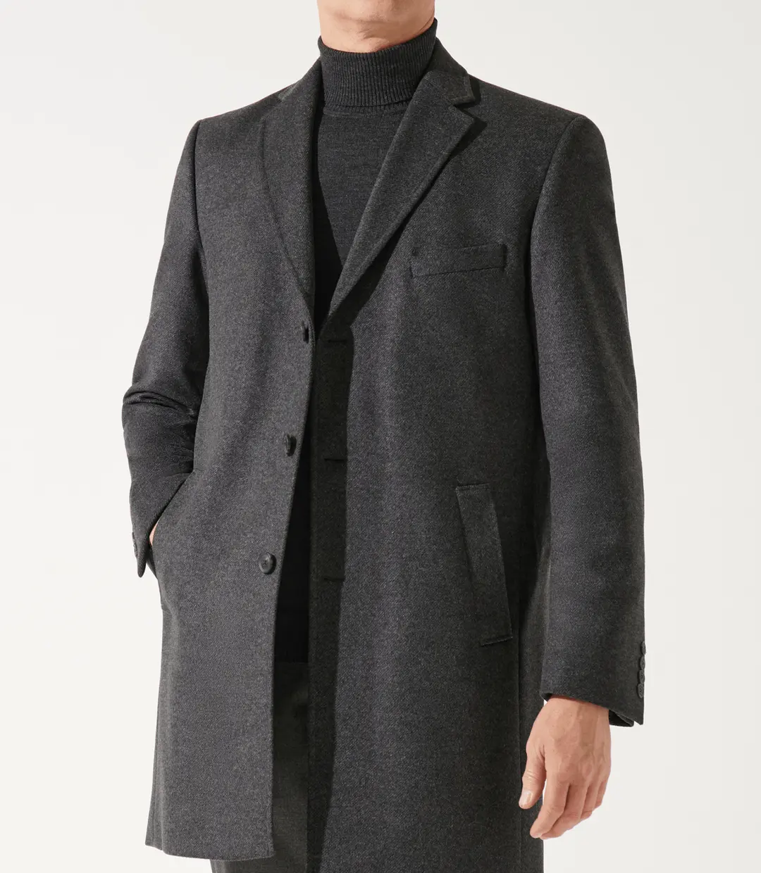 IZAC - Manteau ville parementure gris