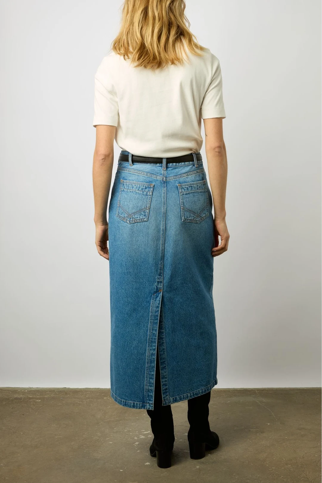 T-shirt col rond à logo - MARLYNE - Ecru