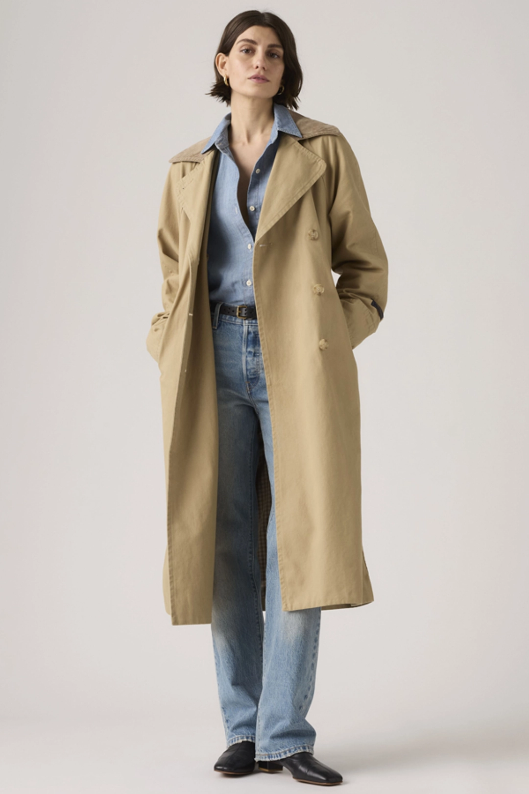 Levi's Trench Long Classique Bree - Femme - Beige / Travertine - 2XS