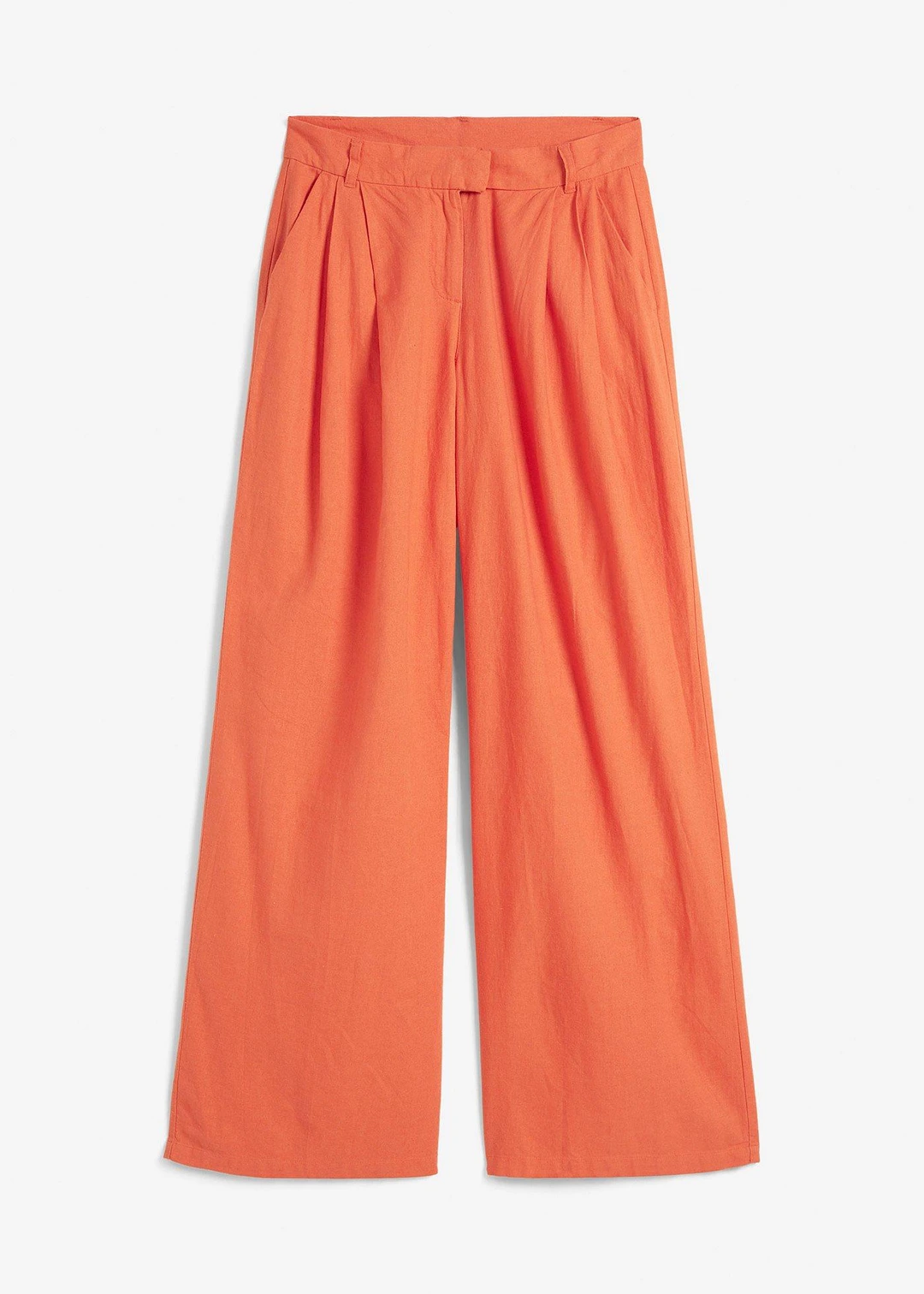 Pantalon palazzo léger en lin et viscose