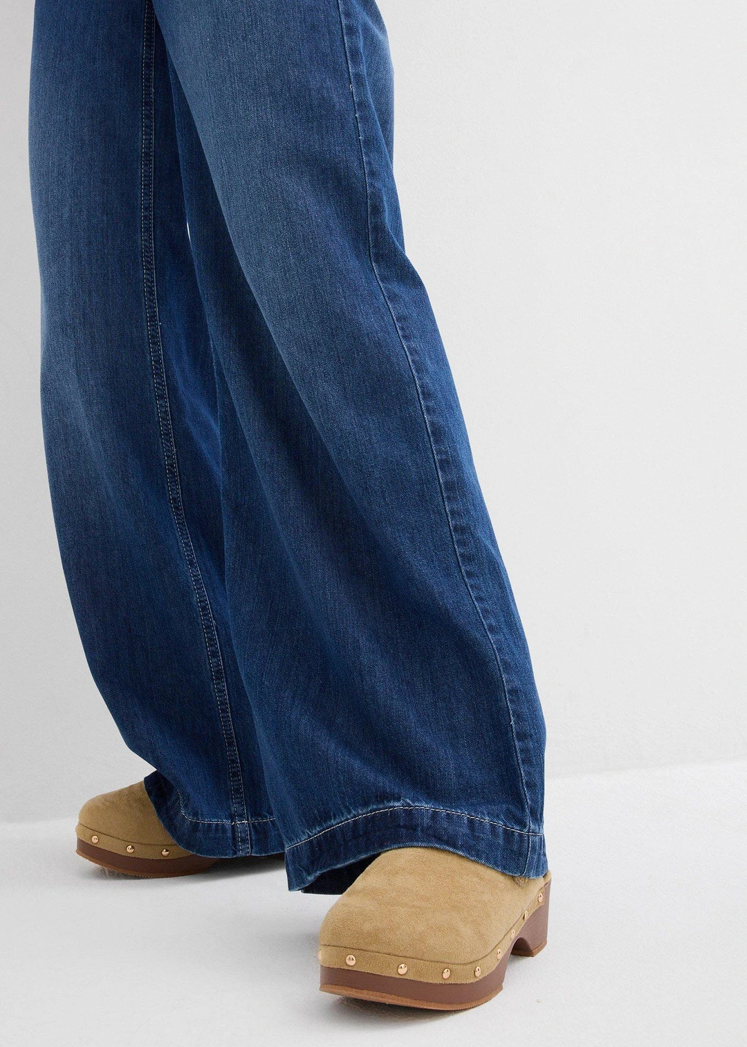 Jean large taille haute, toile ultra-douce - 3