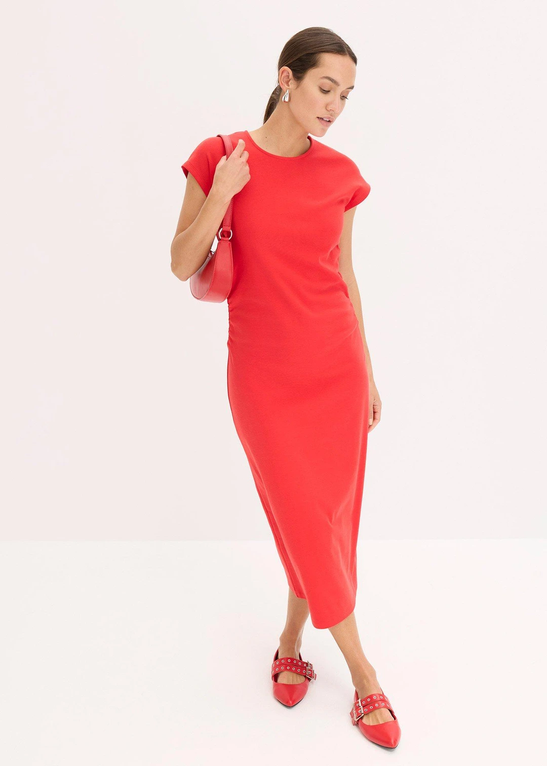 Robe midi à taille froncée - 2