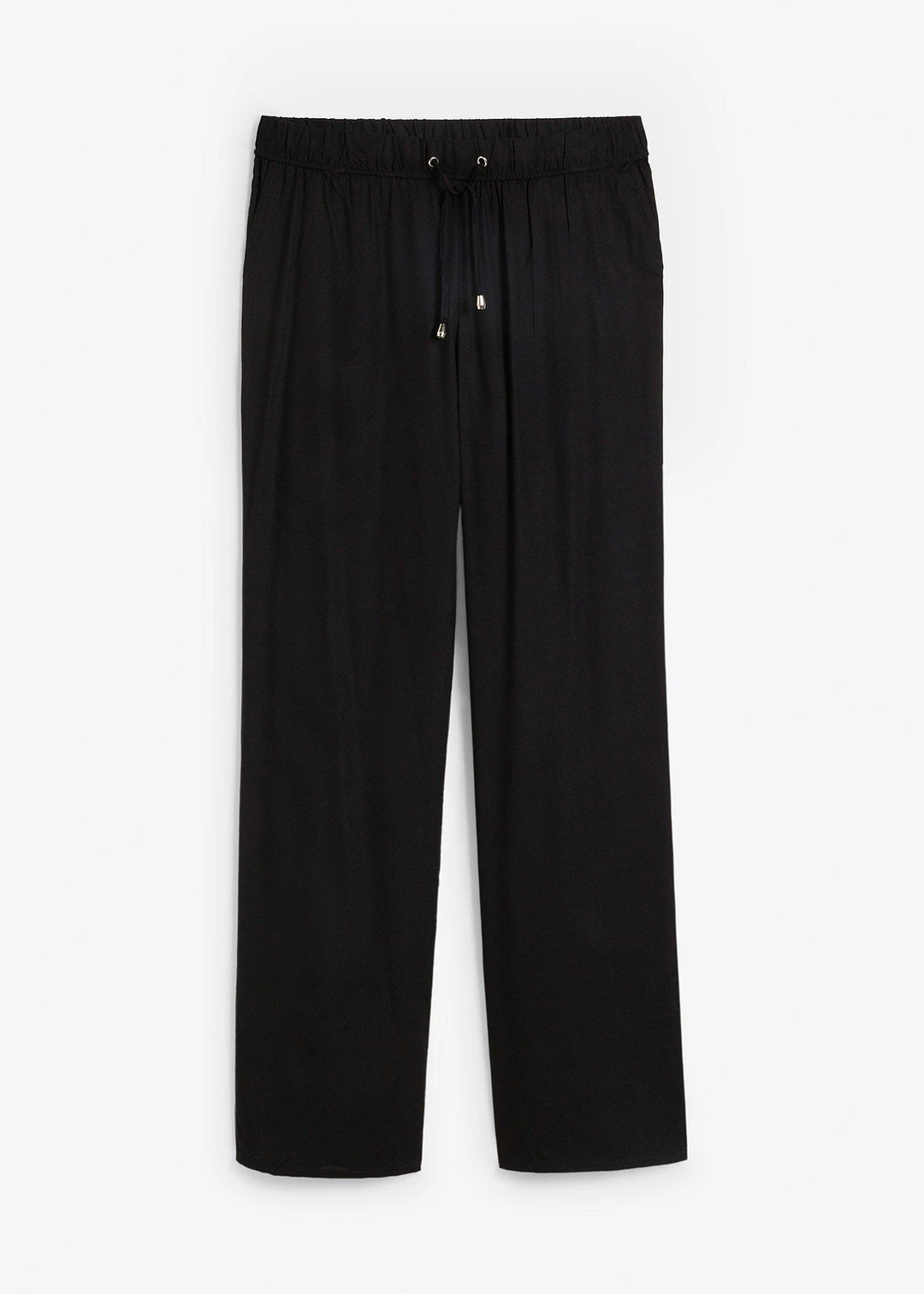 Pantalon à taille élastiquée en viscose