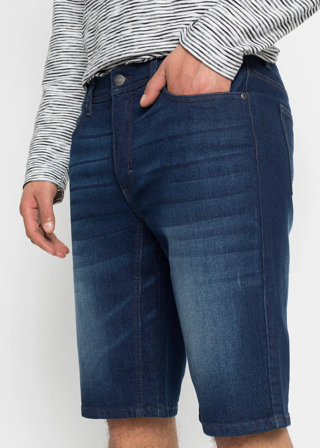 Bermuda en jean extensible avec entrejambe renforcé, regular - 3