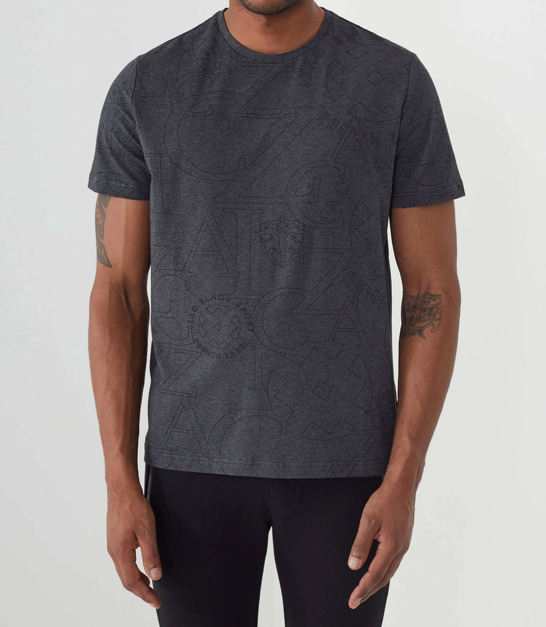 IZAC - T-shirt manches courtes avec logo gris anthracite ''Hector''
