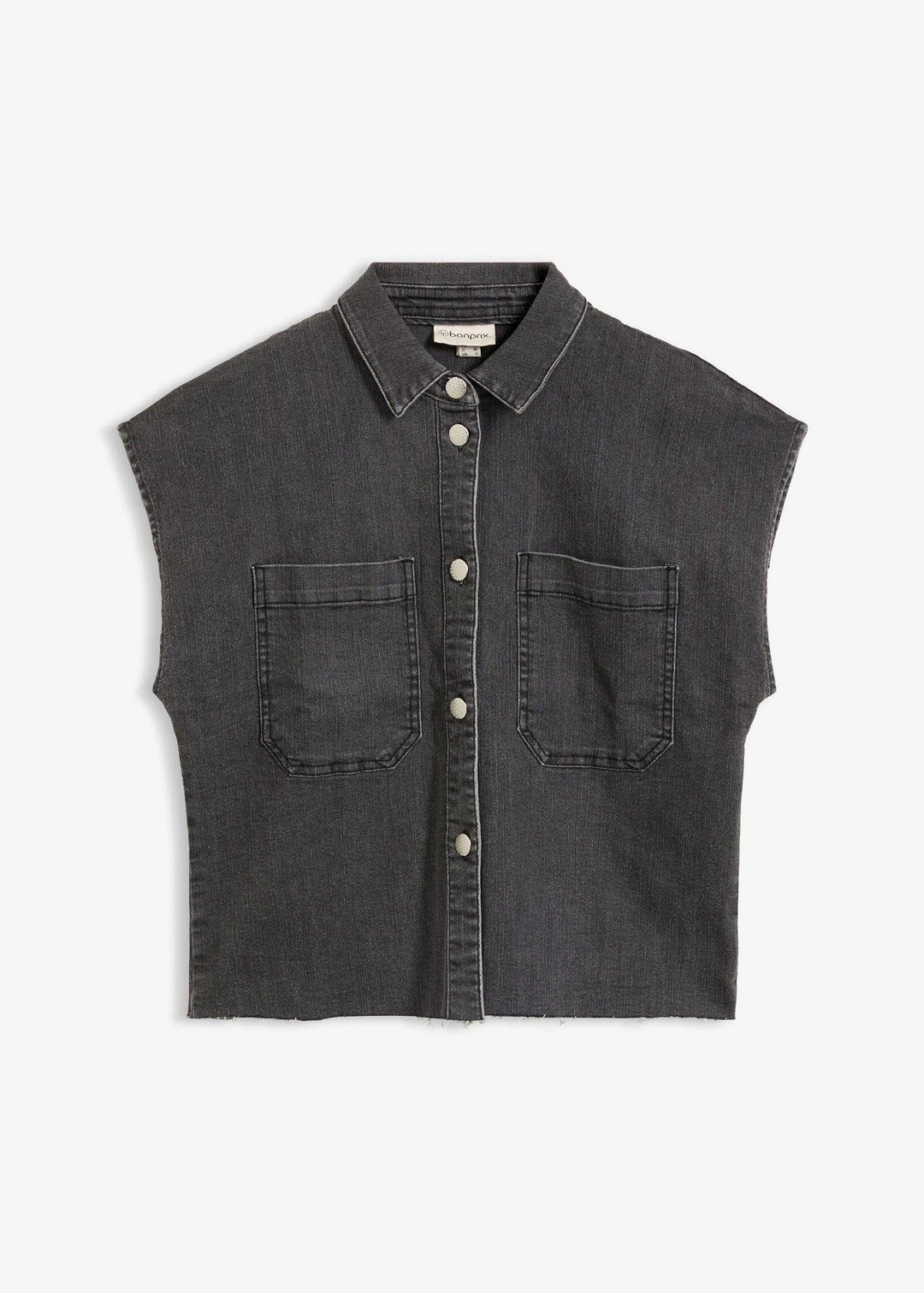Chemisier en jean court et boxy