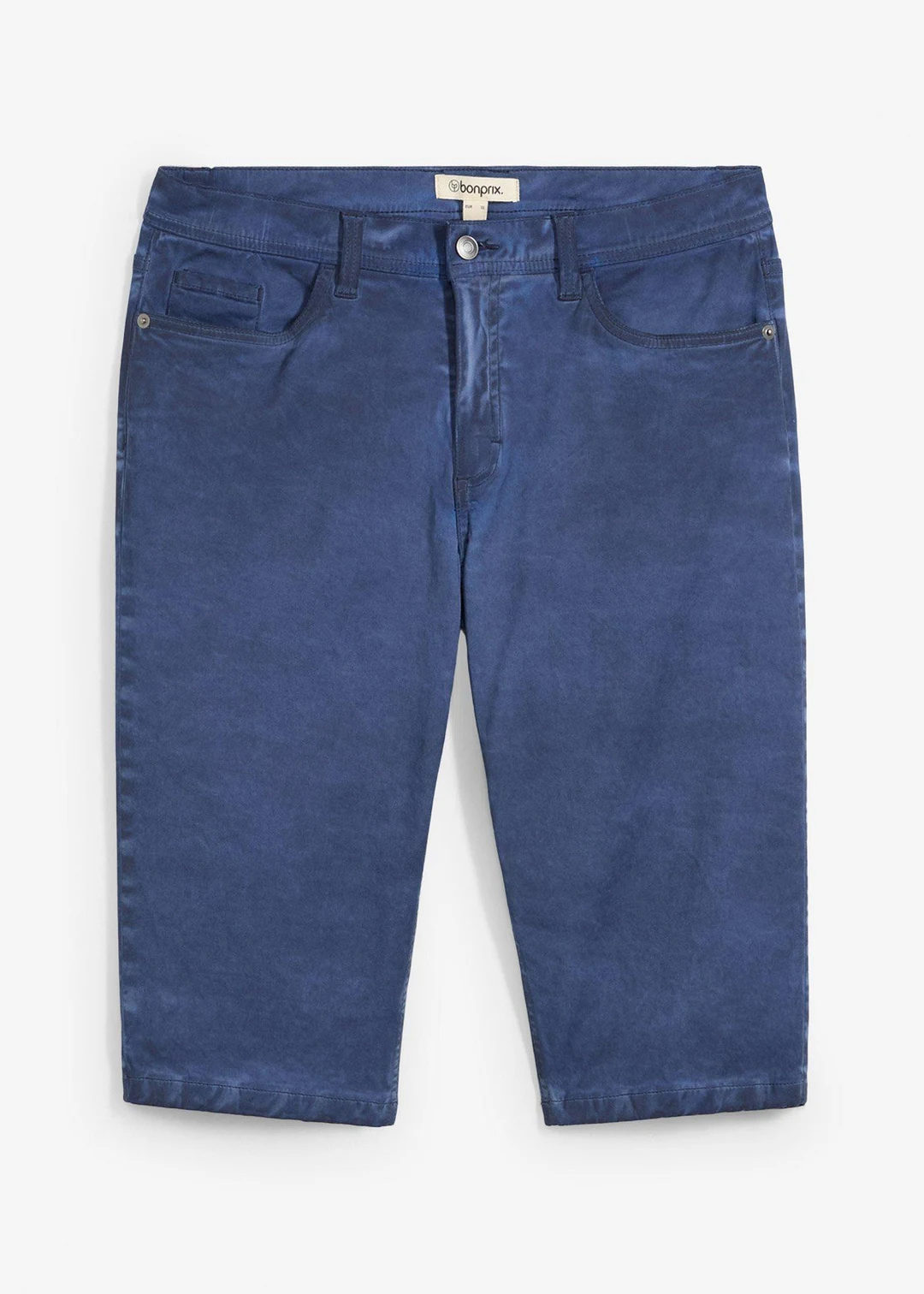 Bermuda long en toile délavée, regular