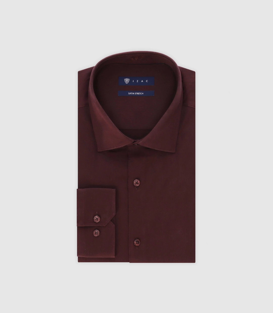 IZAC - Chemise ville ajustée bordeaux