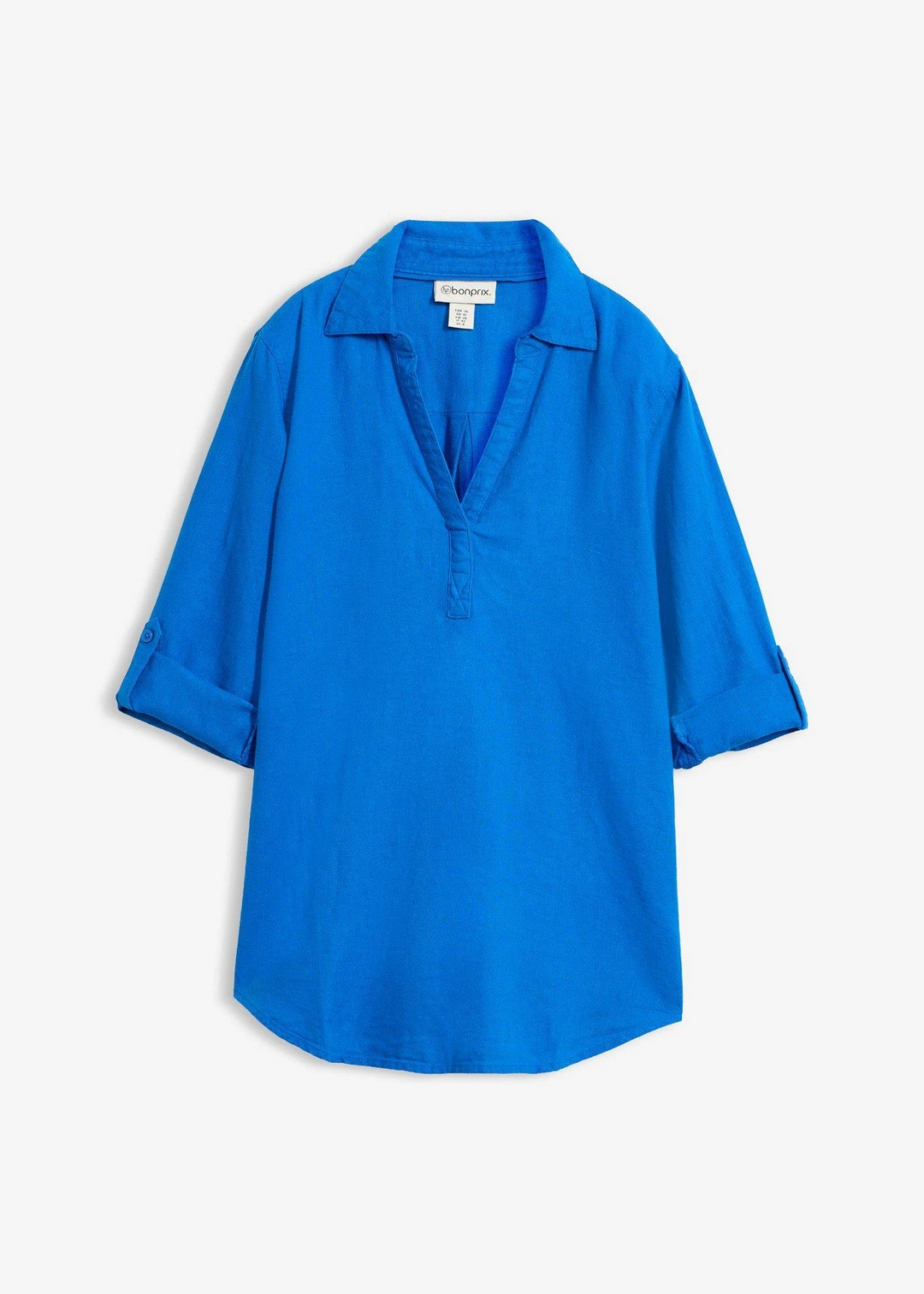 Blouse manches 3/4 en lin mélangé