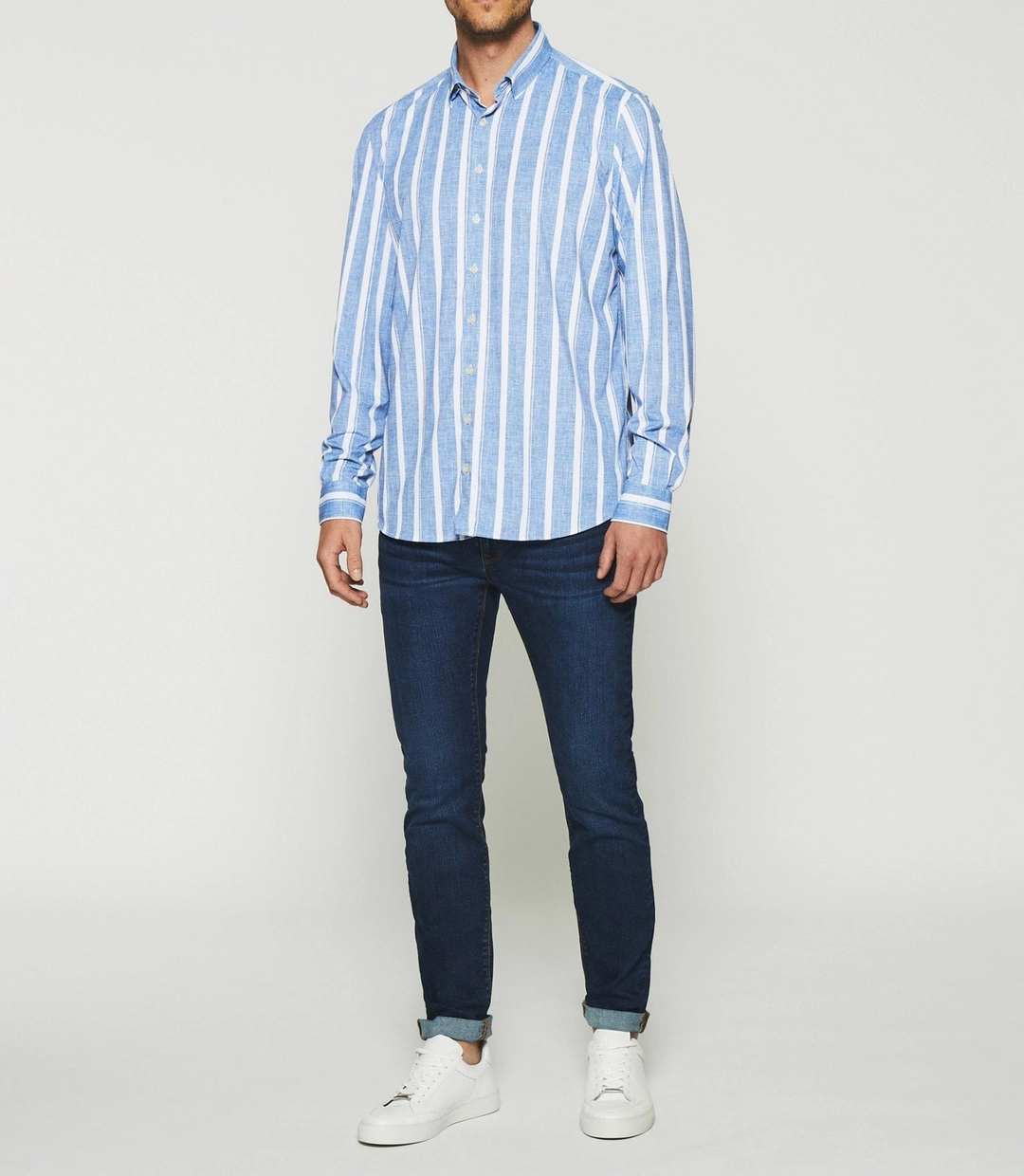 IZAC - Chemise à rayures bleu KYLE