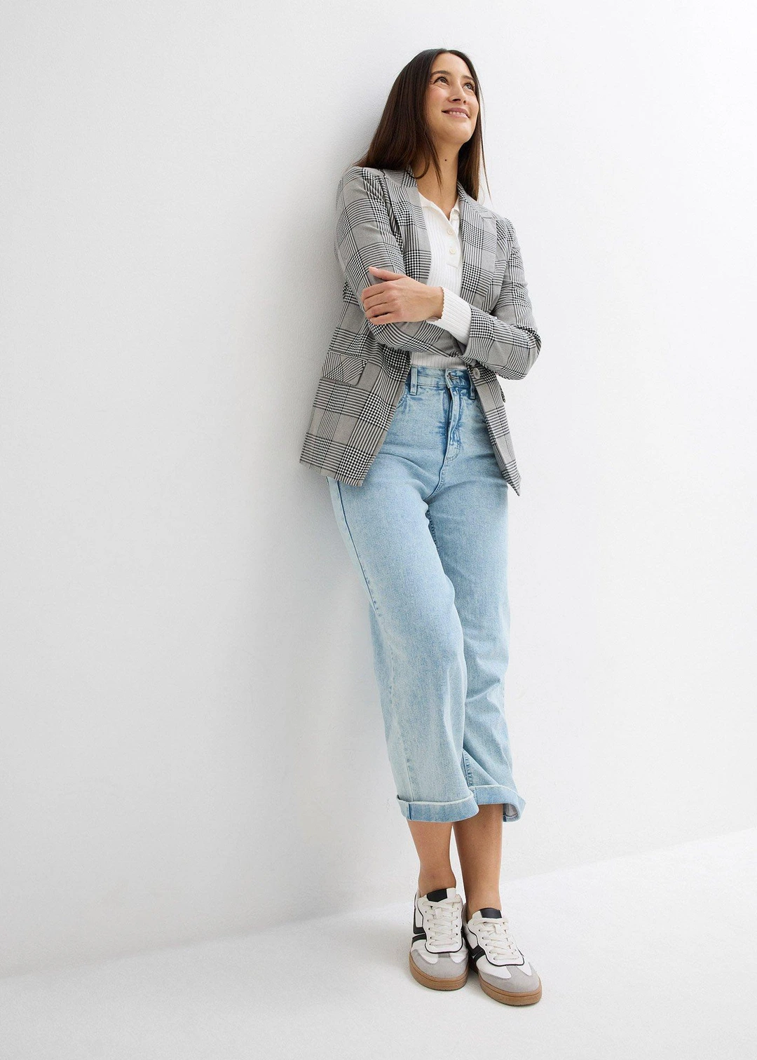 Jean large, taille haute, raccourci - 2