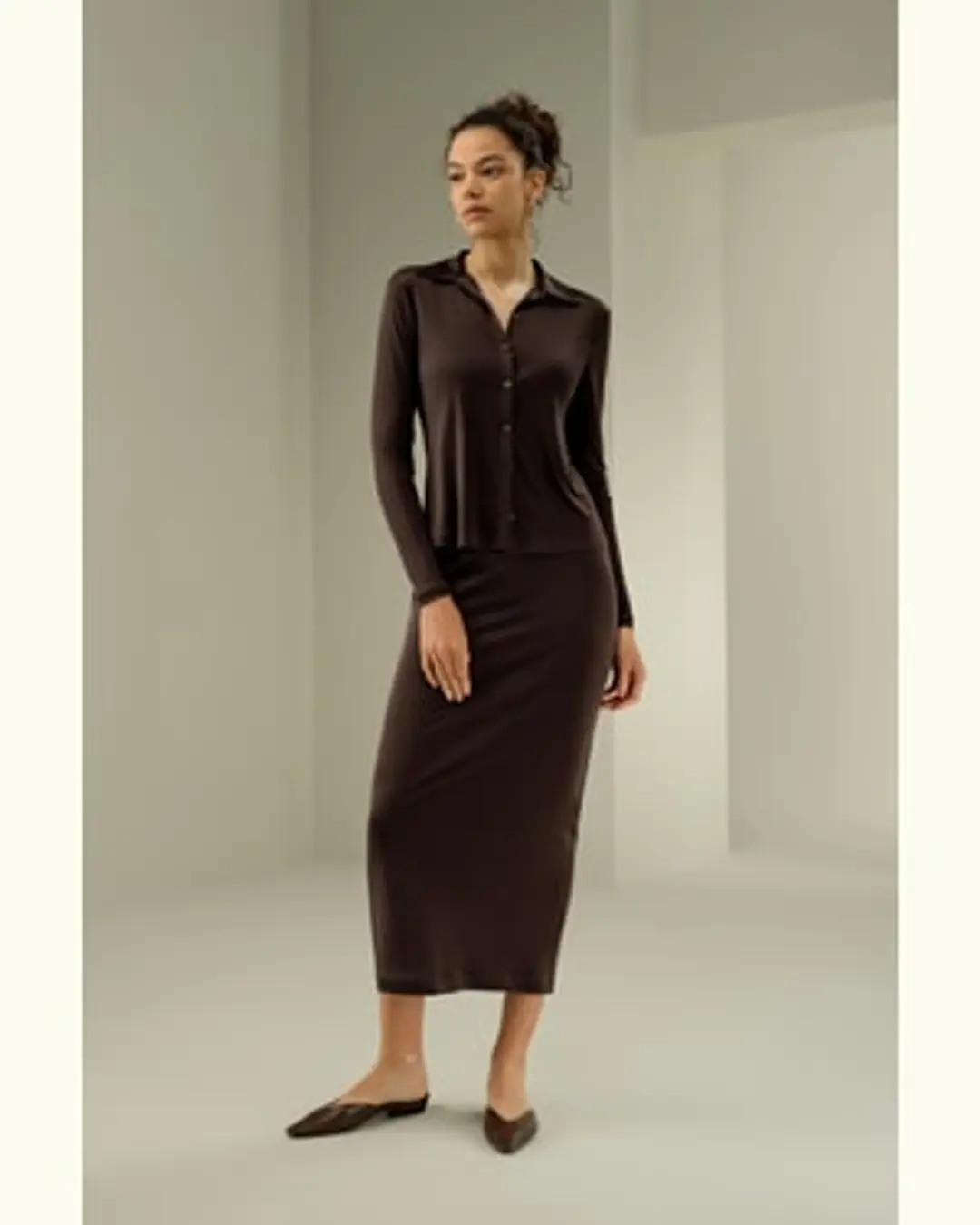 LILYSILK Jupe Midi Élégante En Soie Tissu Lavable En Machine Soie De Mûrier Texture Luxueuse Noir 42 - 2