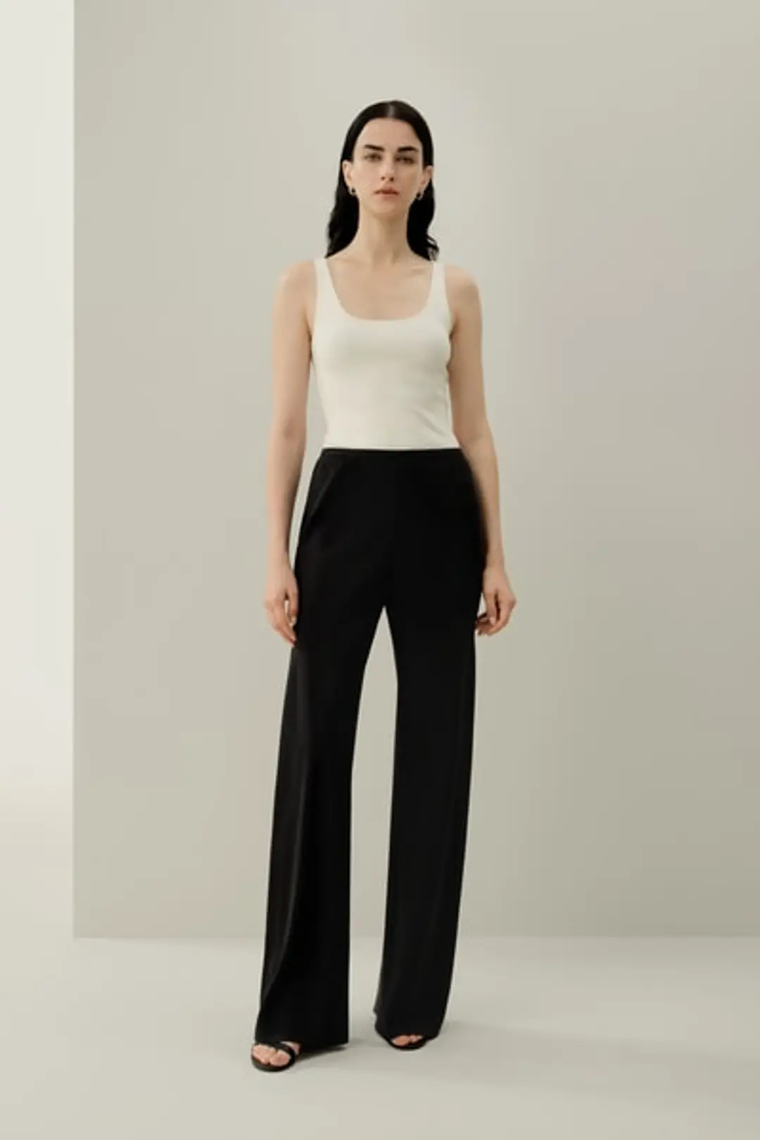 Pantalon en Soie Jambes Droites Coupe Biais de Luxe | Crêpe Extensible 30 Momme