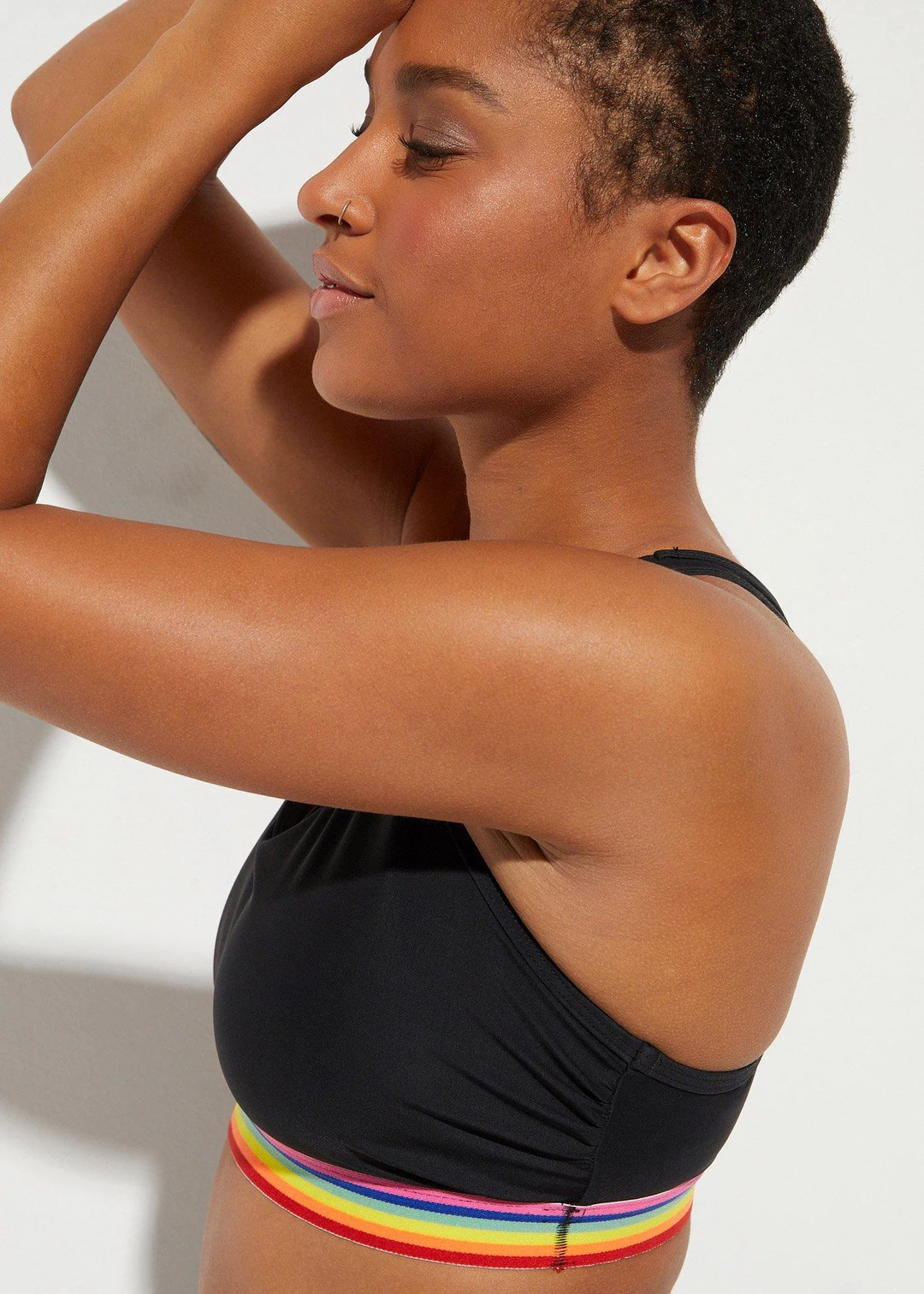 Haut de maillot brassière, maintien léger