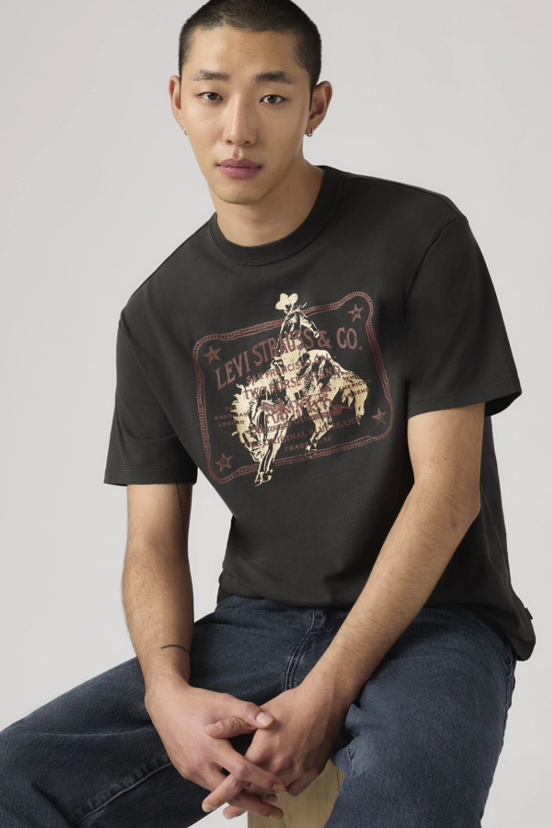 Levi's T Shirt Graphique Vintage - Homme - Noir / Jet Black - 2XL