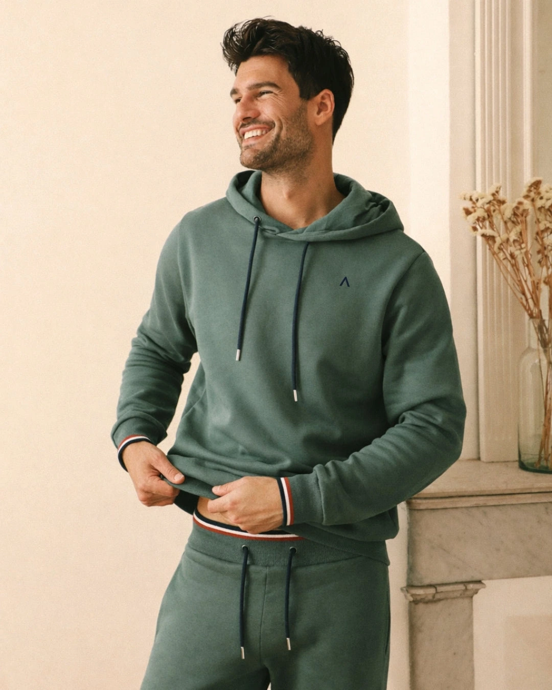 SWEAT À CAPUCHE VERT| AUGUSTIN | COTON BIO | PRÉCOMMANDE