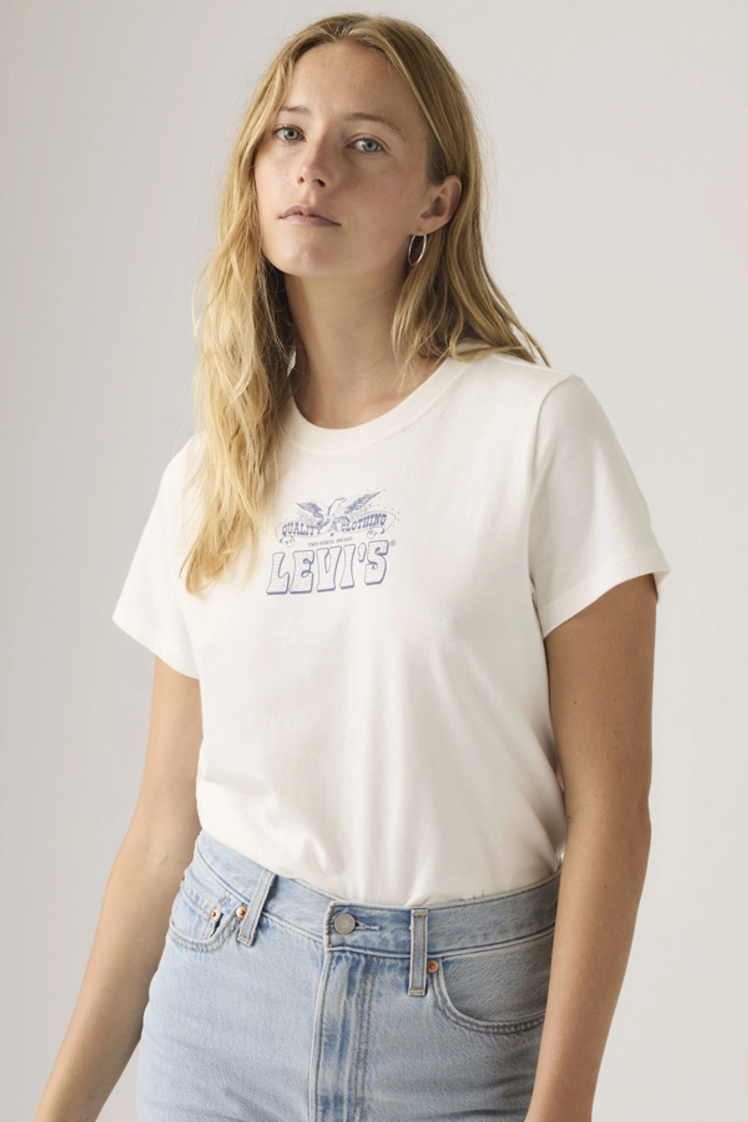 Levi's T Shirt Graphique Favorite - Femme - Blanc / Western Collegiate Tofu - XS