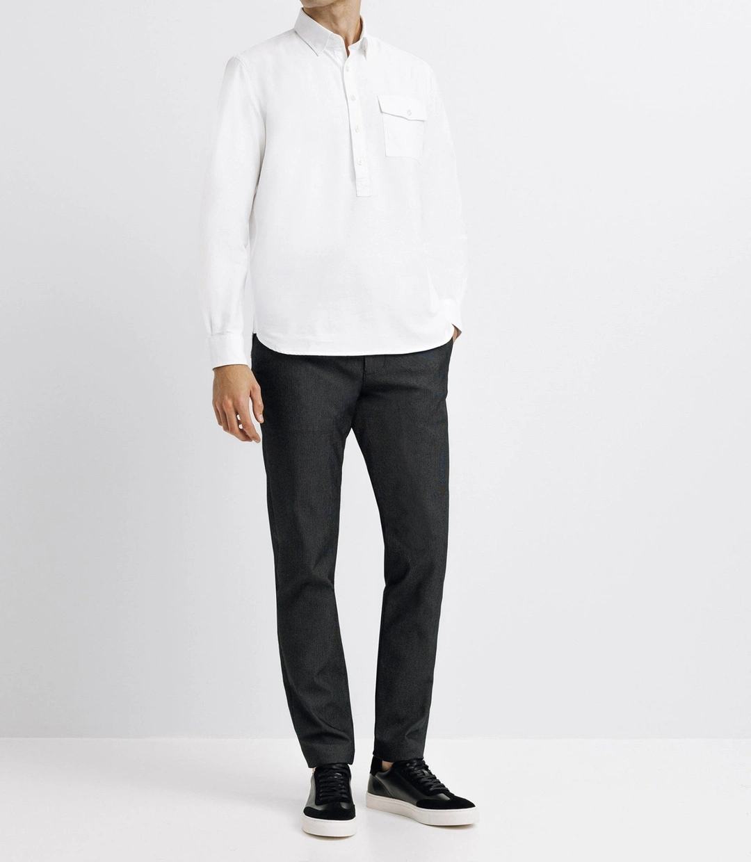 IZAC - Chemise casual polo blanche