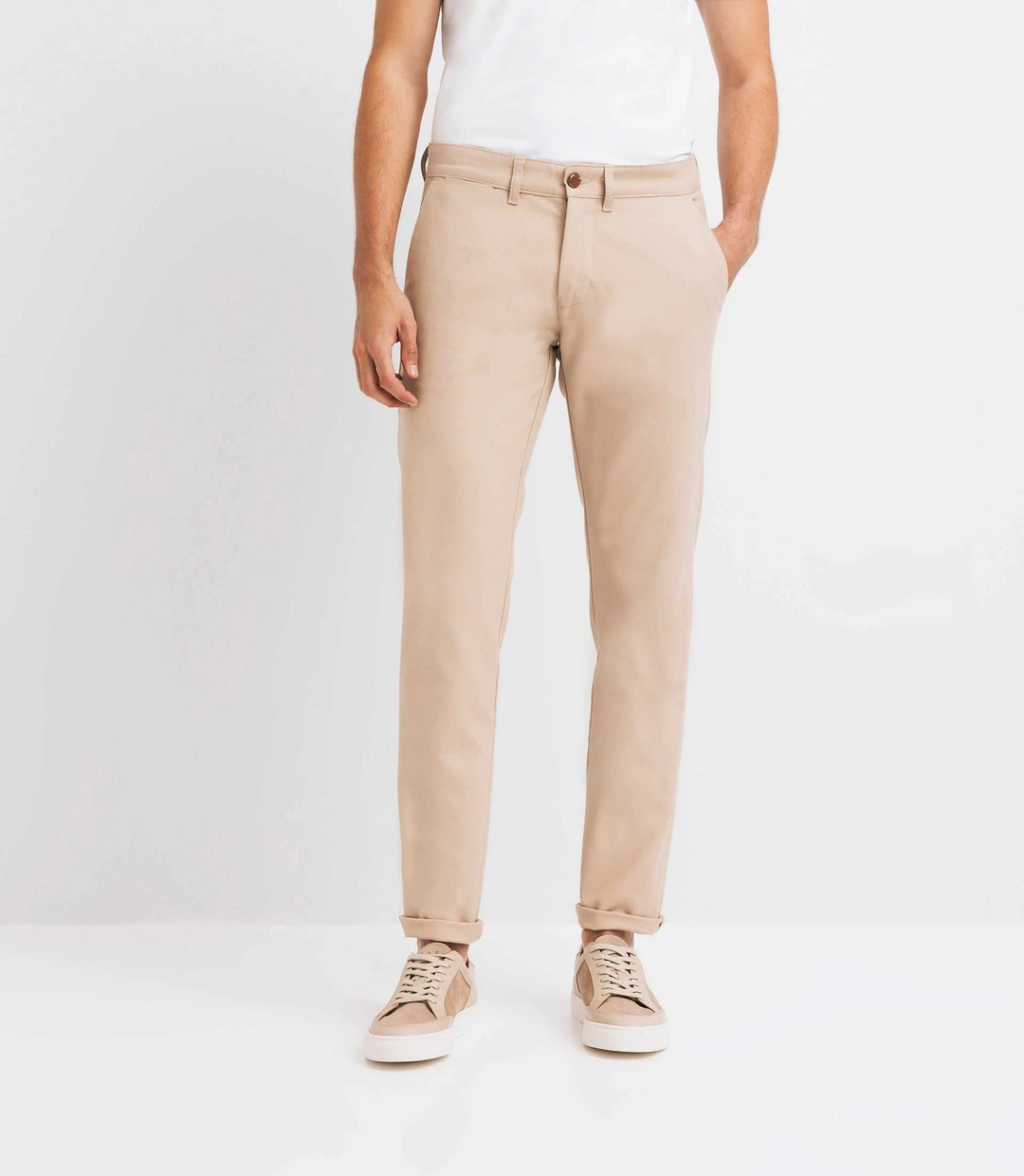 IZAC - Pantalon armuré beige foncé