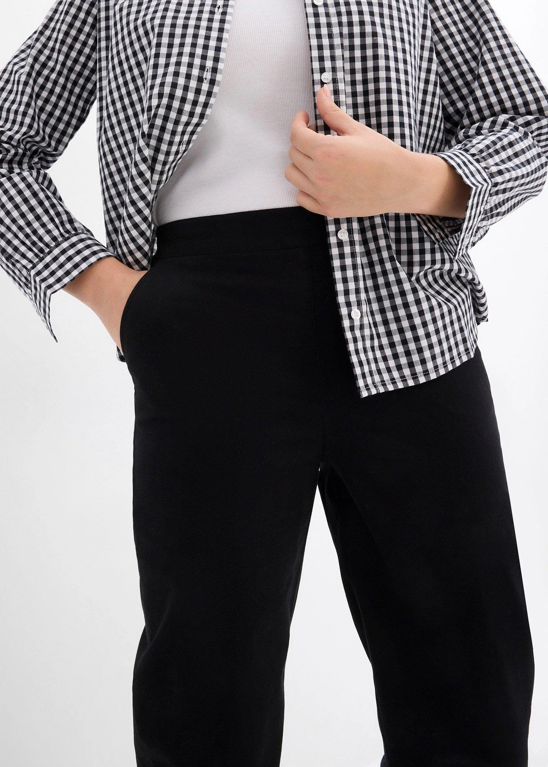 Pantalon à enfiler en coton élastiqué - 3