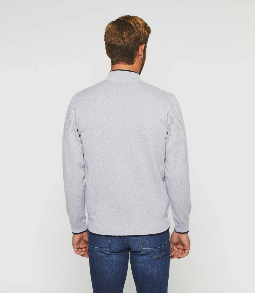 IZAC - Gilet zippé gris chiné ''Dimitri''