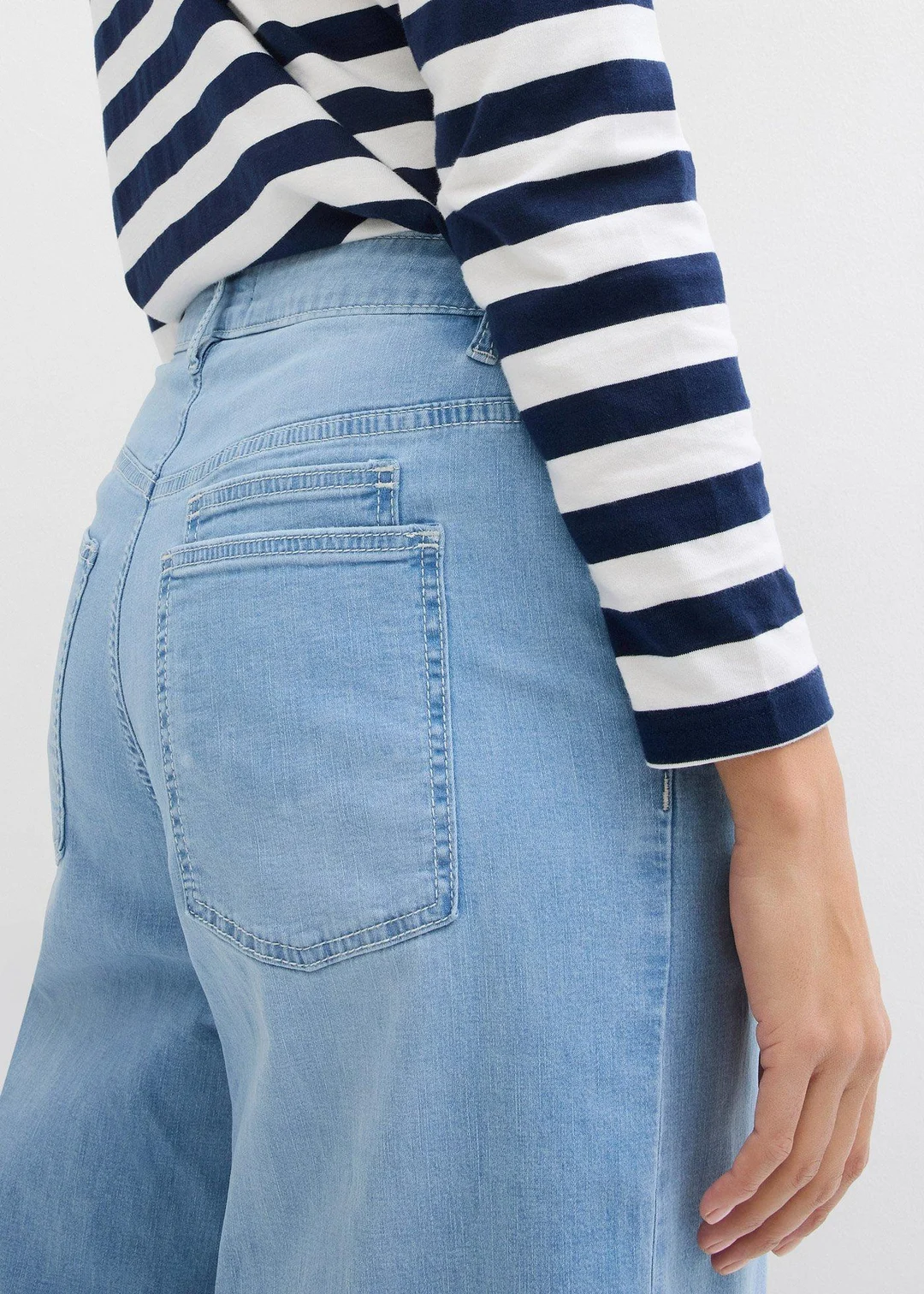 Jean ballon taille mi-haute, cropped