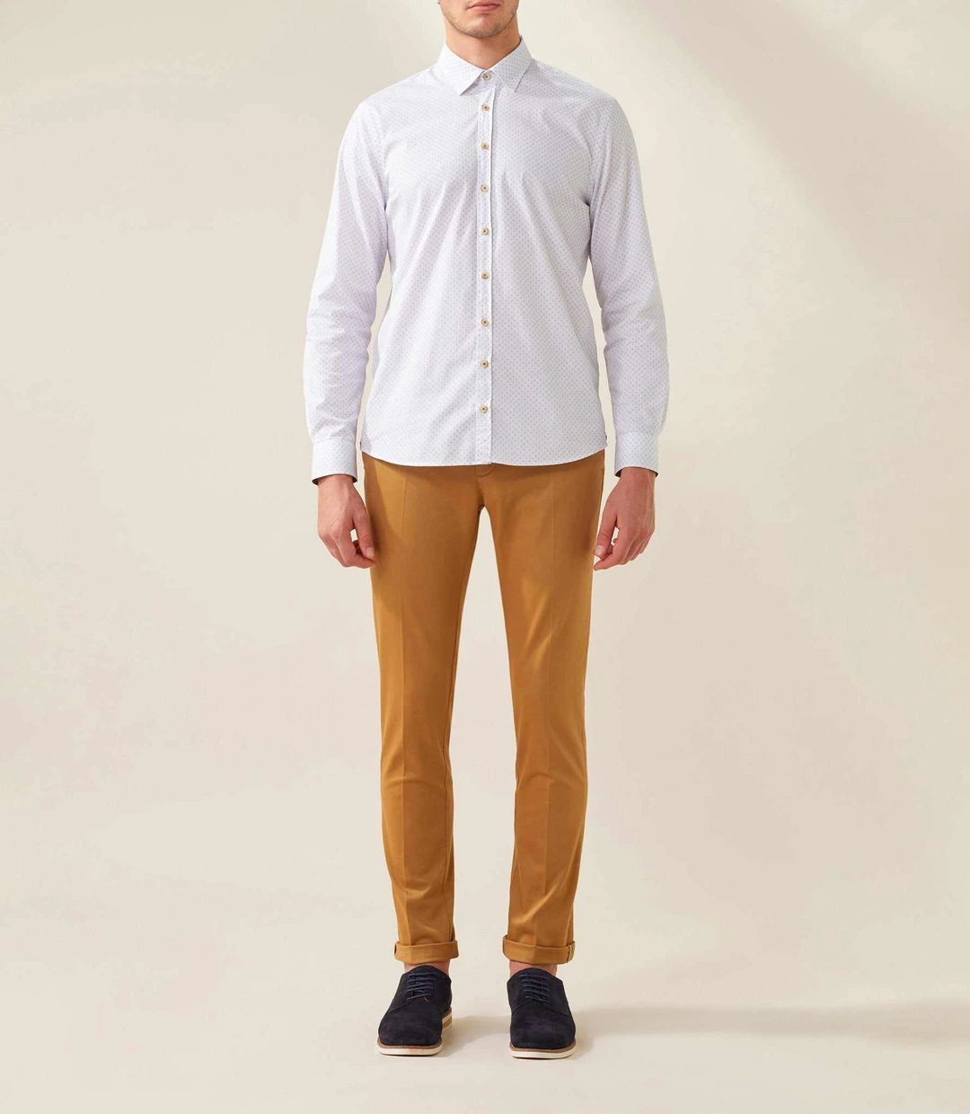 IZAC - Chemise casual camel ''Tendre''