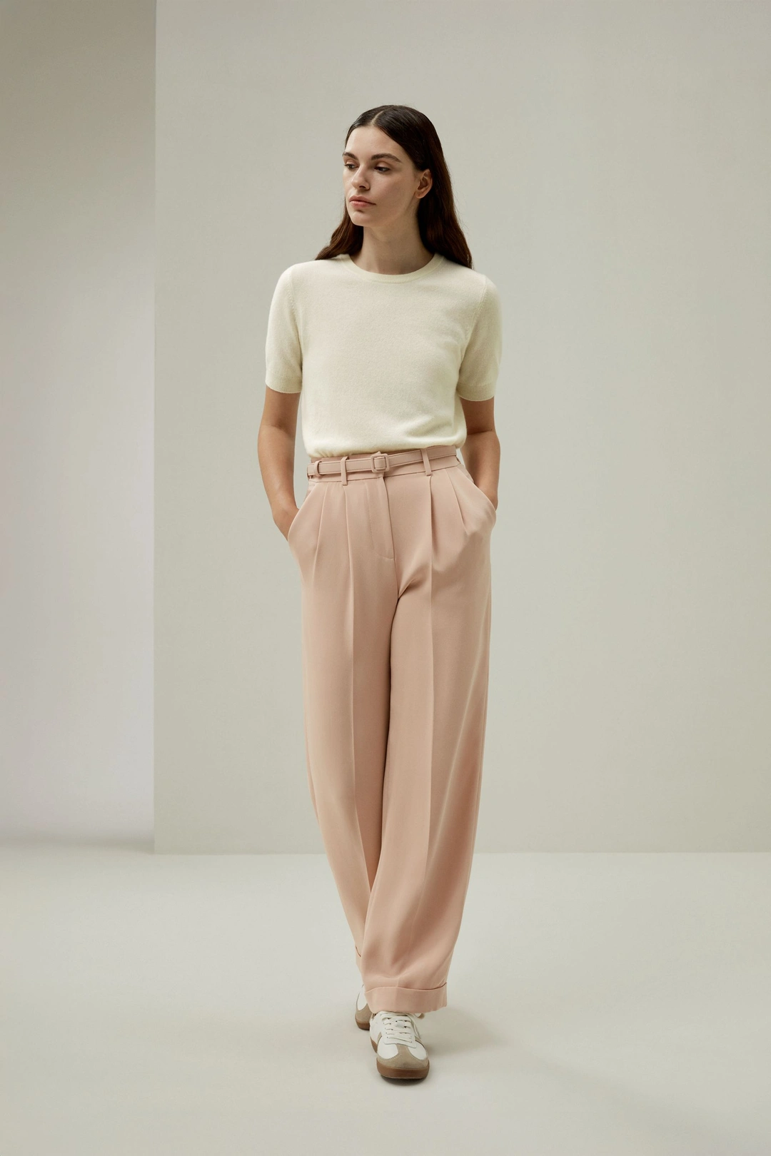 LILYSILK Pantalon En Soie Femme S'Accorde Avec N'Importe Quelle Tenue Pure Soie Texture Luxueuse Mettent En Valeur Votre Taille Rose Acajou 44