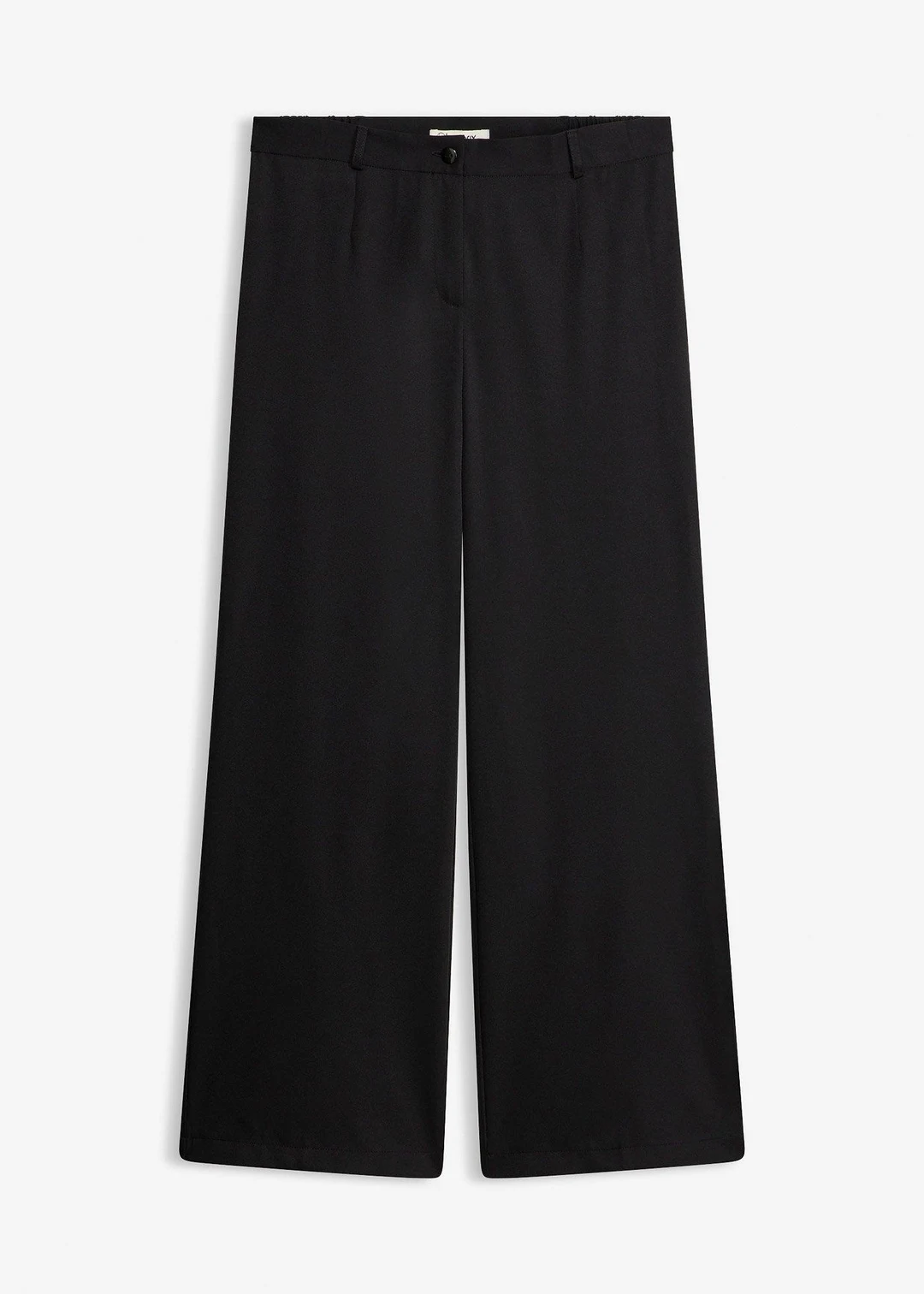 Pantalon large à pinces et taille élastiquée