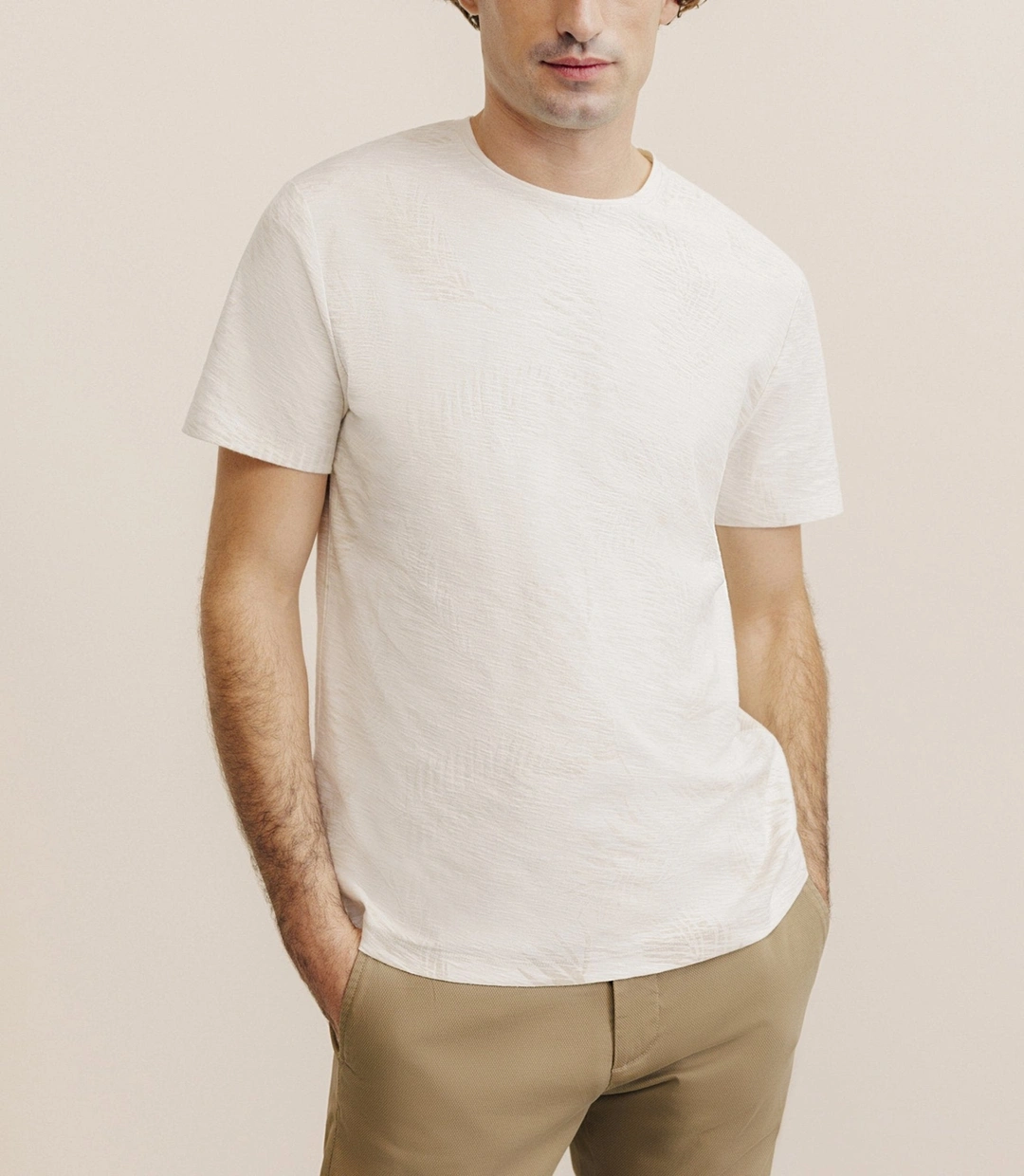 IZAC - T-shirt manches courte print beige