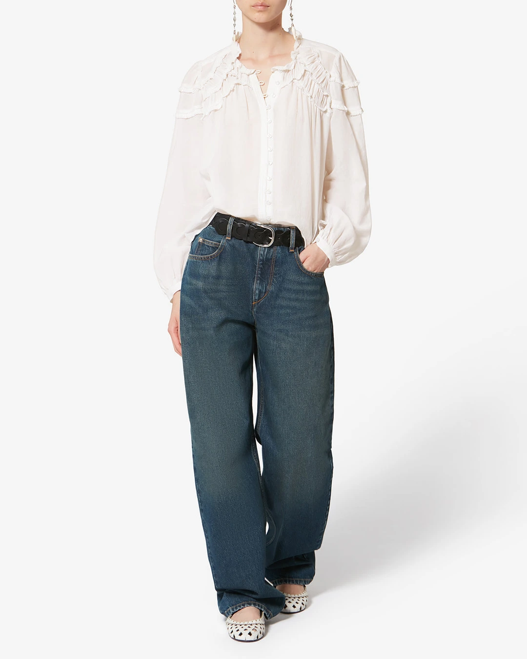 Top Christa - Femme - Blanc/blanc - Taille42 - Marant Étoile - 4
