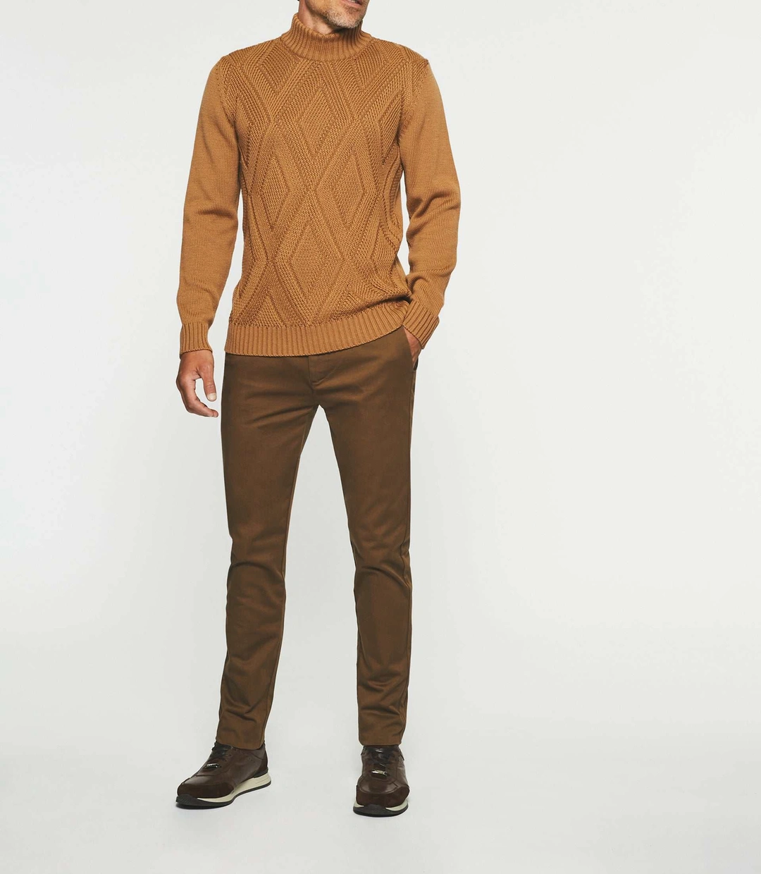 IZAC - Pull col montant camel BELLINO