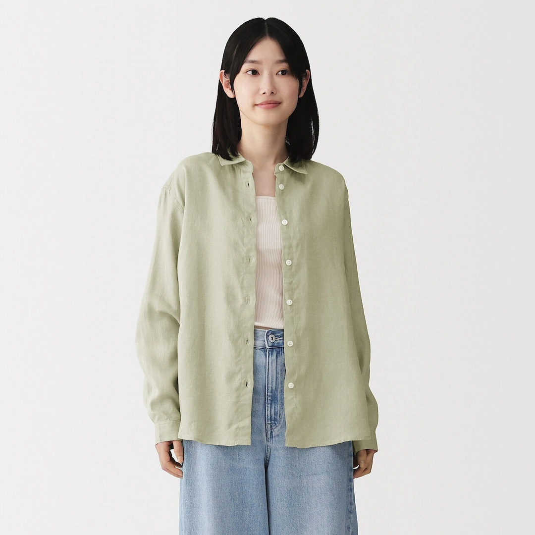 Chemise en lin lavé pour femme