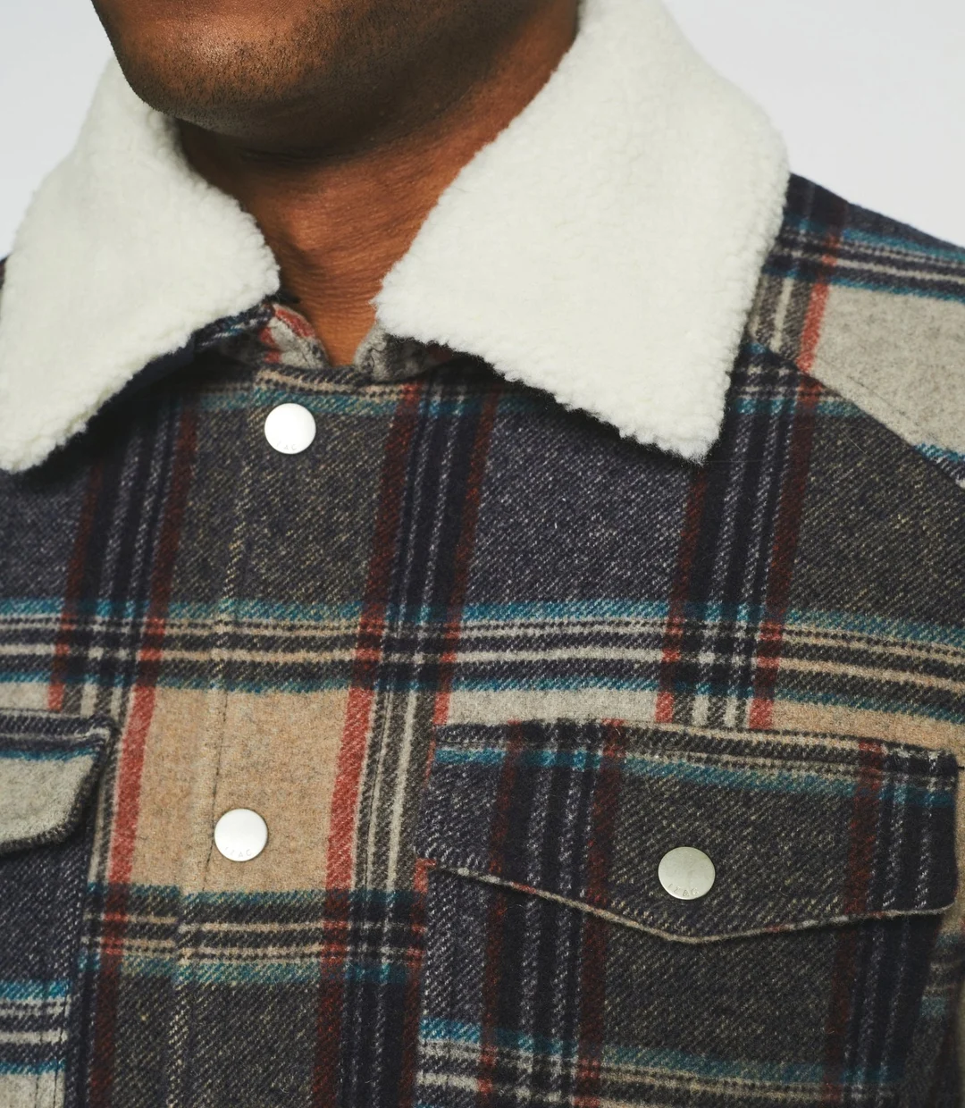IZAC - ANNULE Blouson matelassé à carreaux bleu gris MATISSEBIS