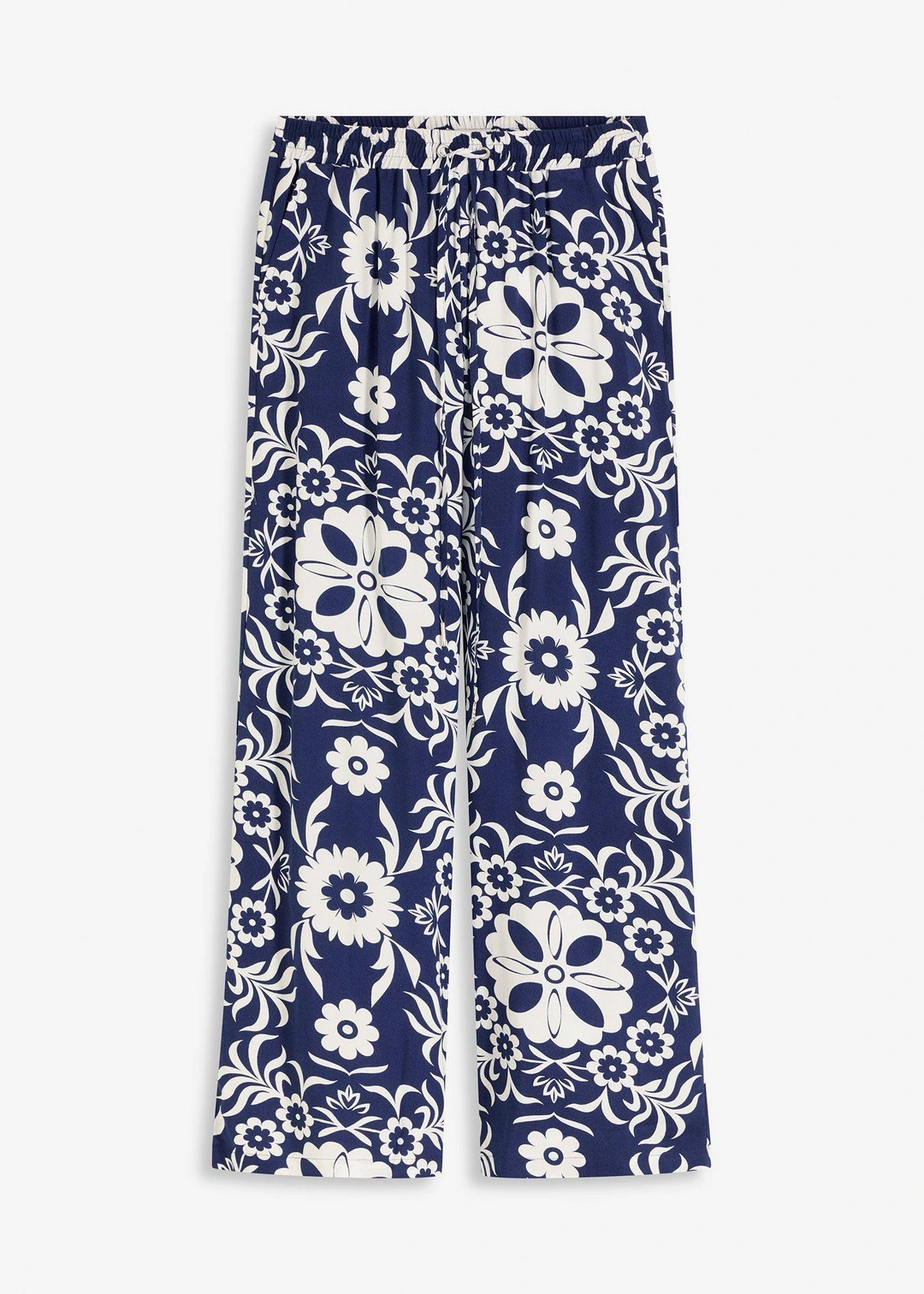 Pantalon large en viscose fluide