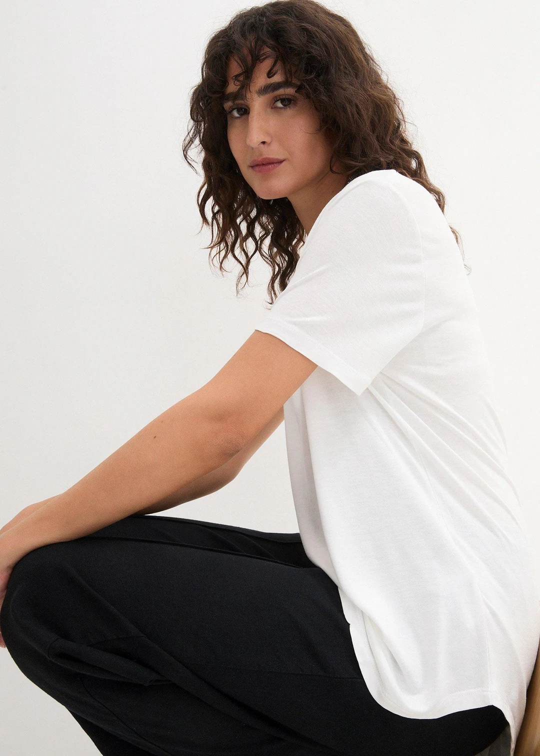 T-shirt long en viscose douce - 3