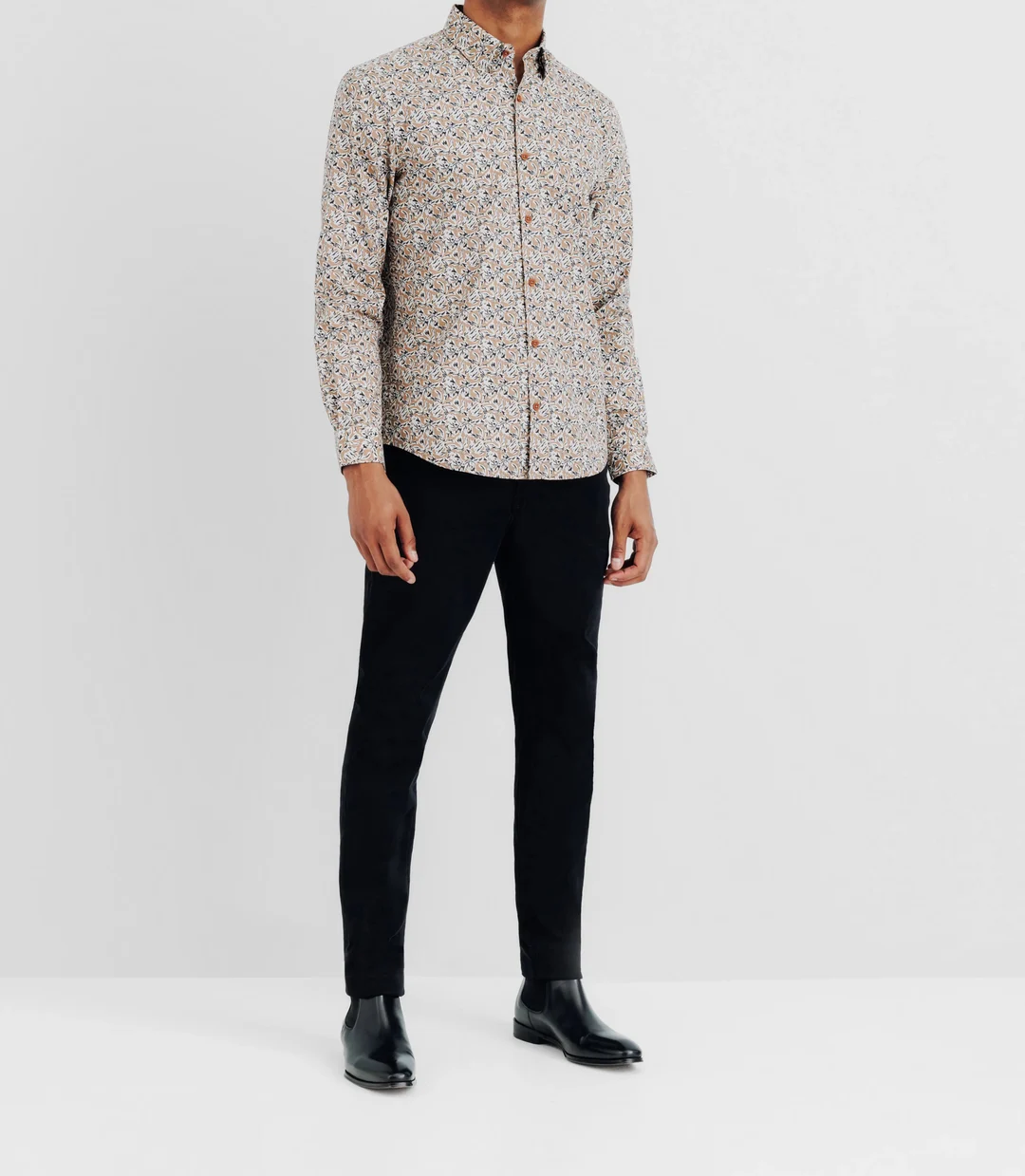 IZAC - Chemise avec imprimé floral camel