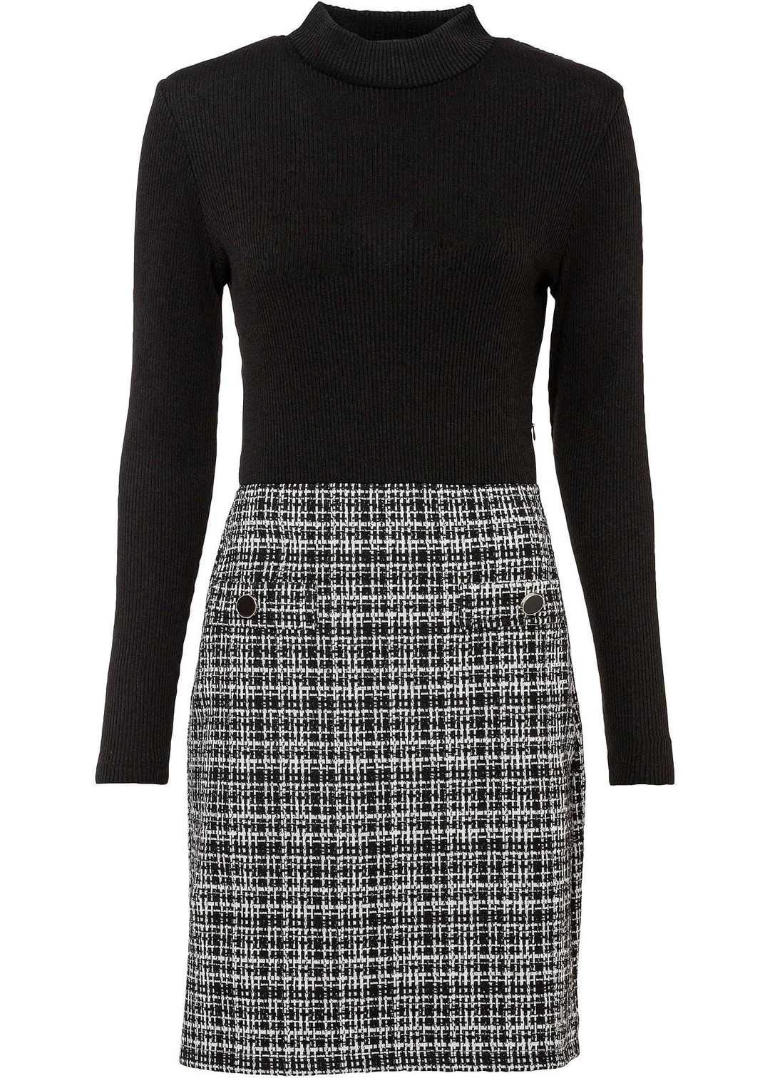 Robe courte et fluide en viscose mélangée
