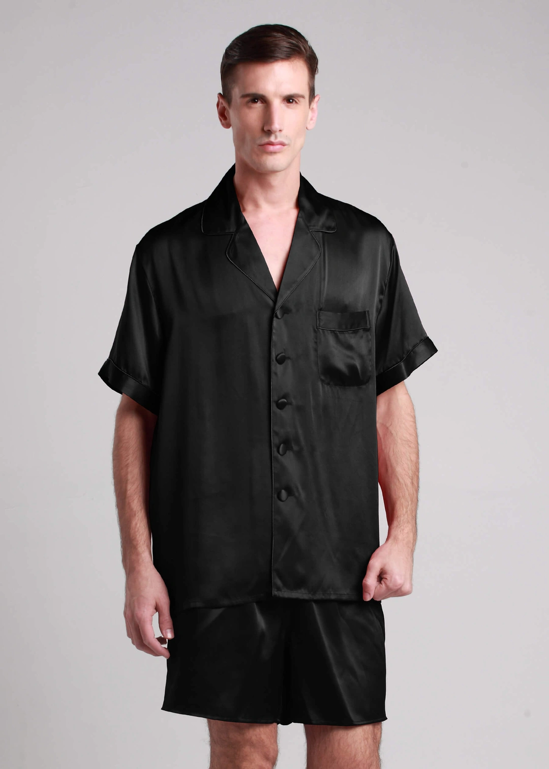 LILYSILK Pyjama en Soie M Bleu Marine